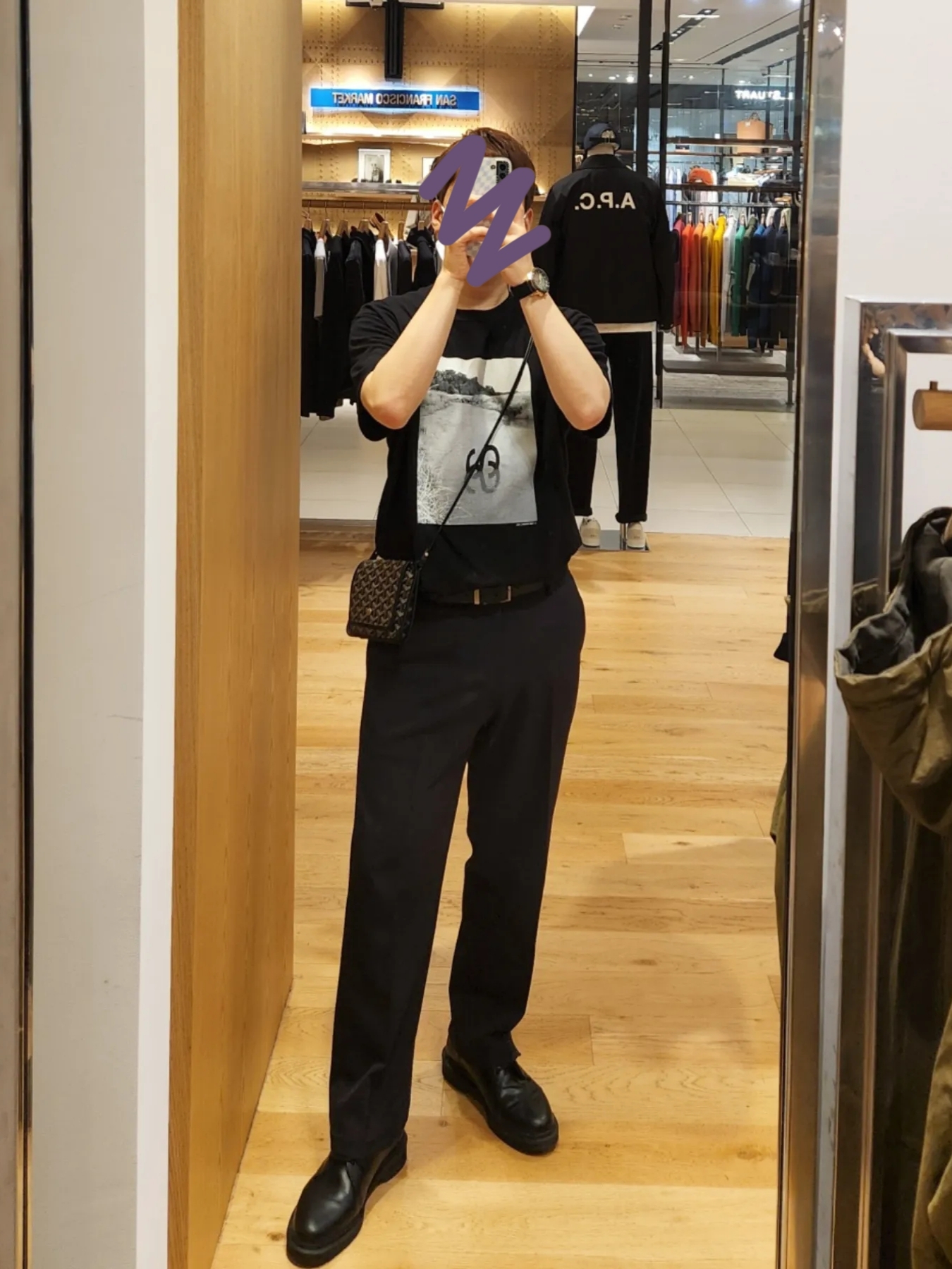 Dr. Martens 1461 Mono Black 착용 스타일