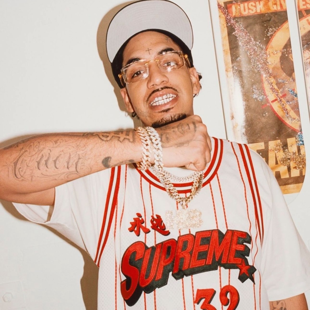 Supreme Star Basketball Jersey Yellow - 24SS, Supreme Star Basketball Jersey White - 24SS 착용 스타일 - 4