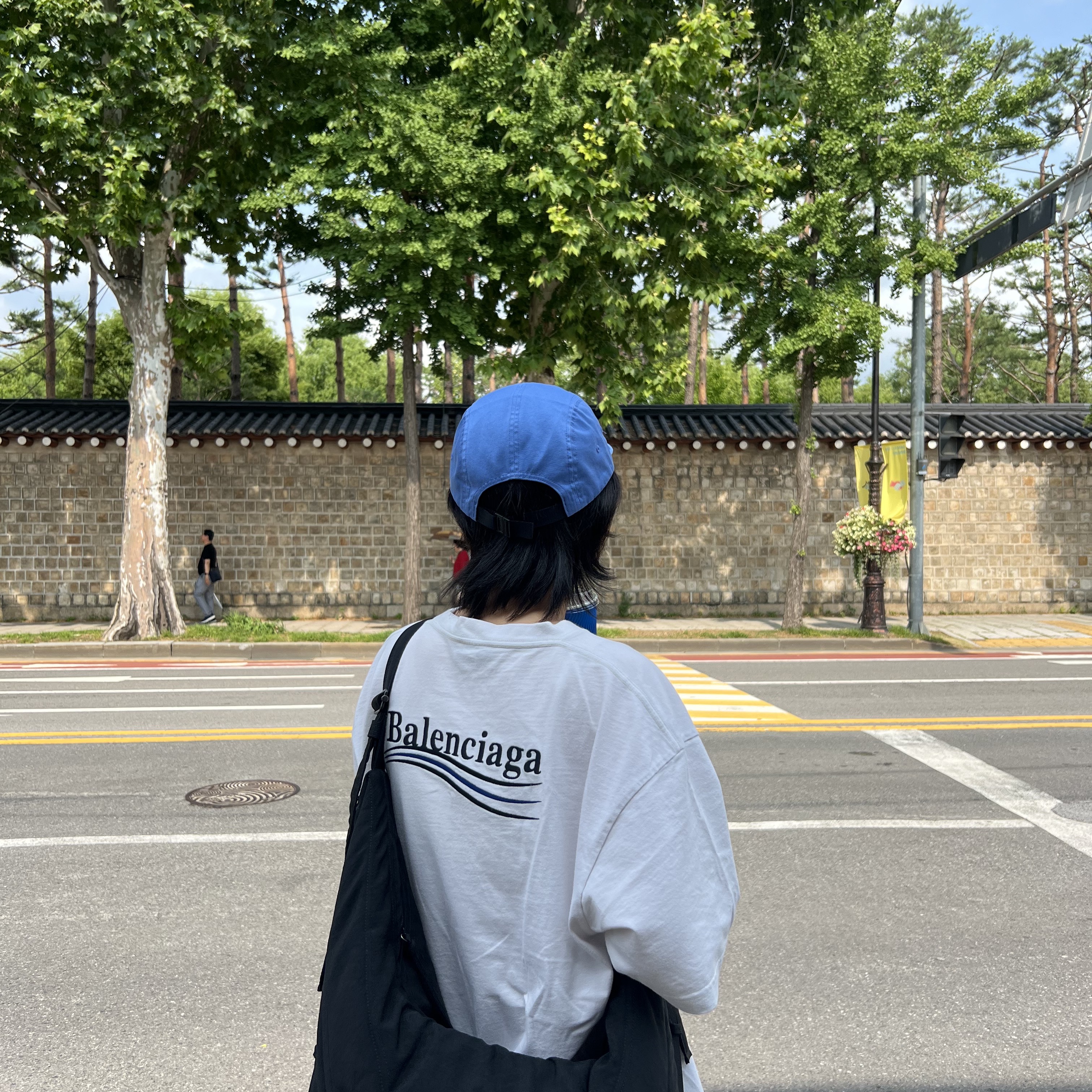 Supreme Washed Chino Twill Camp Cap Light Royal - 24SS 착용 스타일