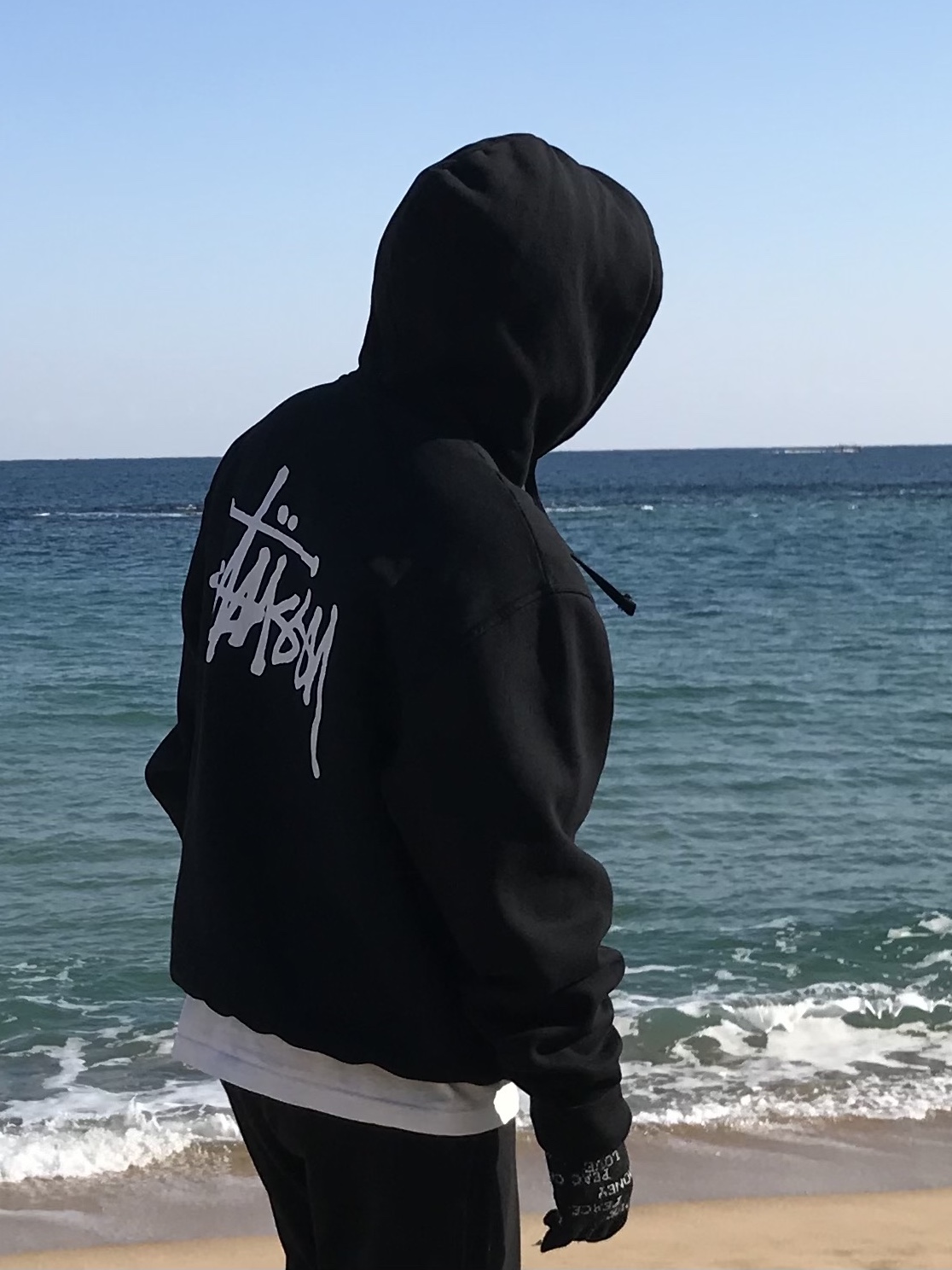 Stussy Basic Stussy Pigment Dyed Hoodie Black 착용 스타일 - 3