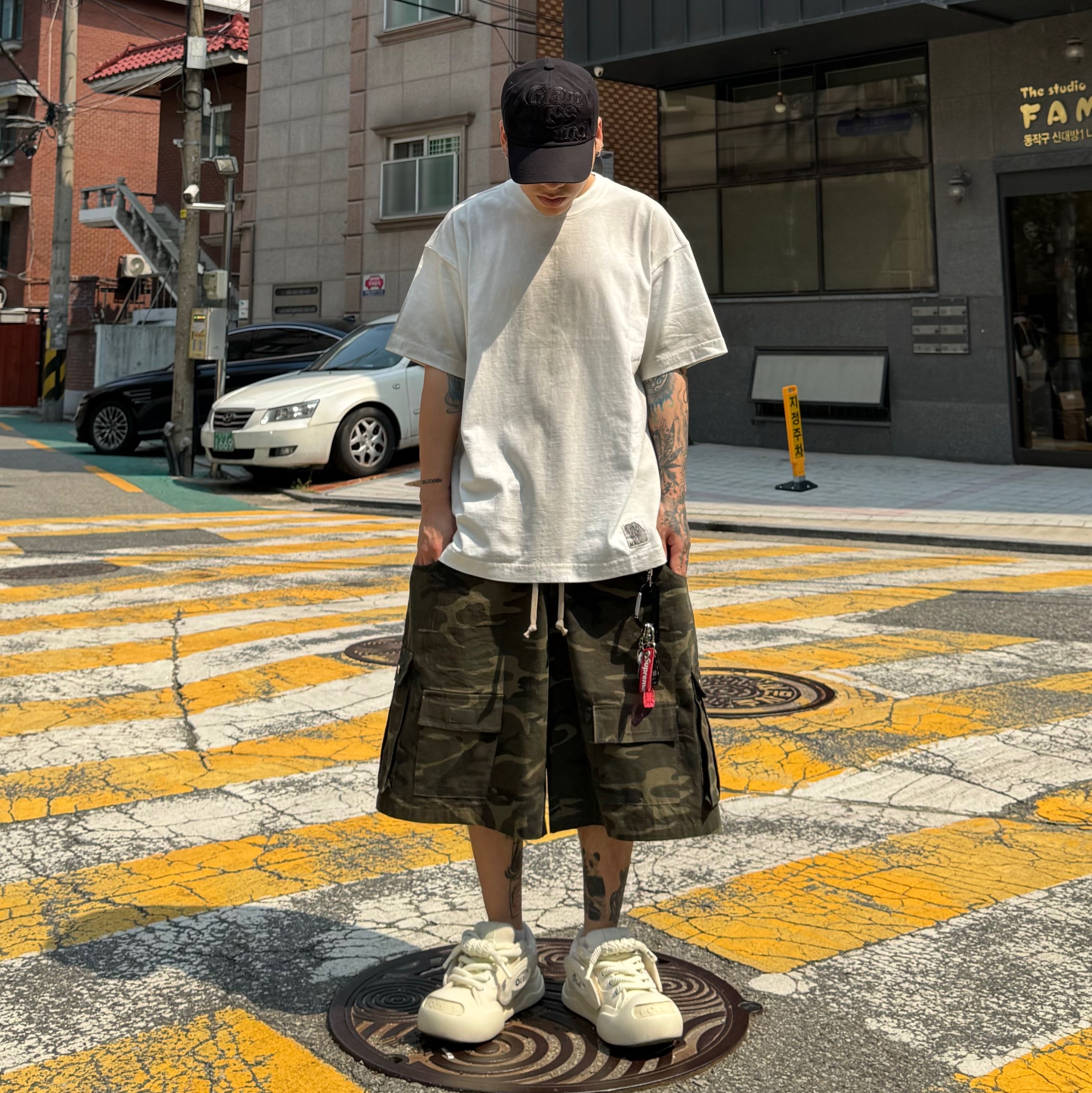 Supreme Leather Key Loop Red - 21SS 착용 스타일 - 1
