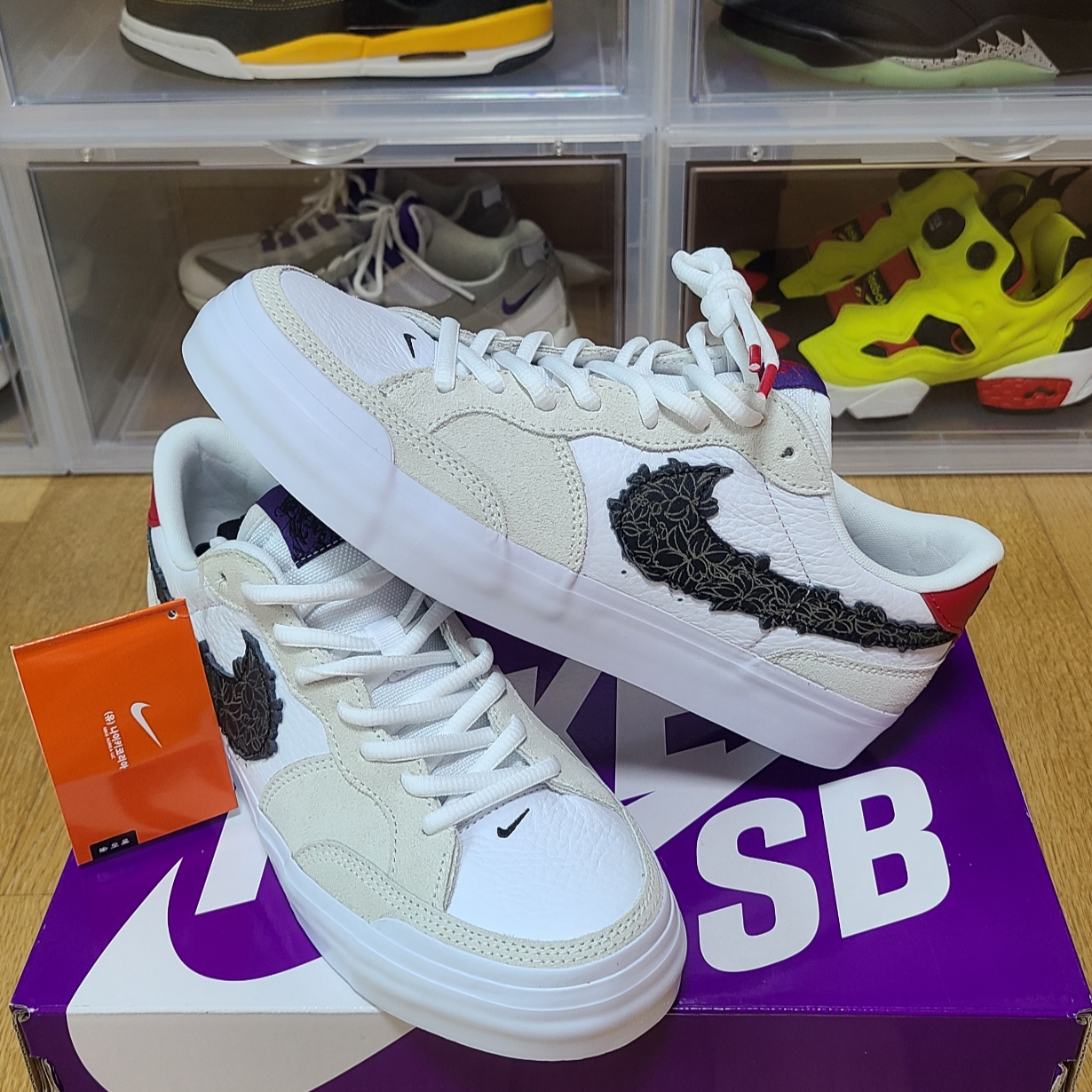 (W) Nike x Sky Brown SB Zoom Pogo Plus White and Sail 착용 스타일 - 4