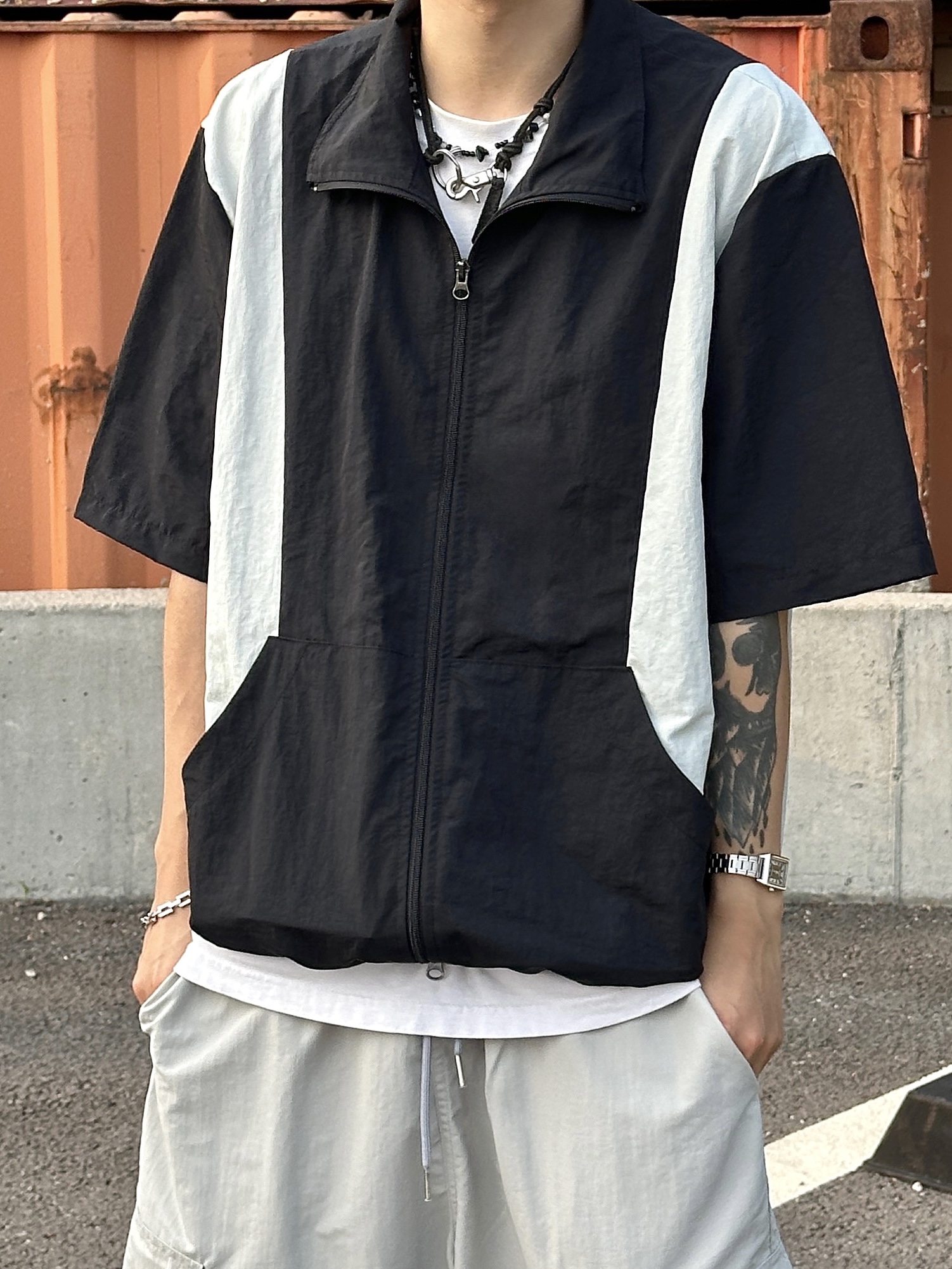 Maison Mihara Yasuhiro Peterson OG Sole Canvas Low-top Sneakers Natural 착용 스타일 - 3
