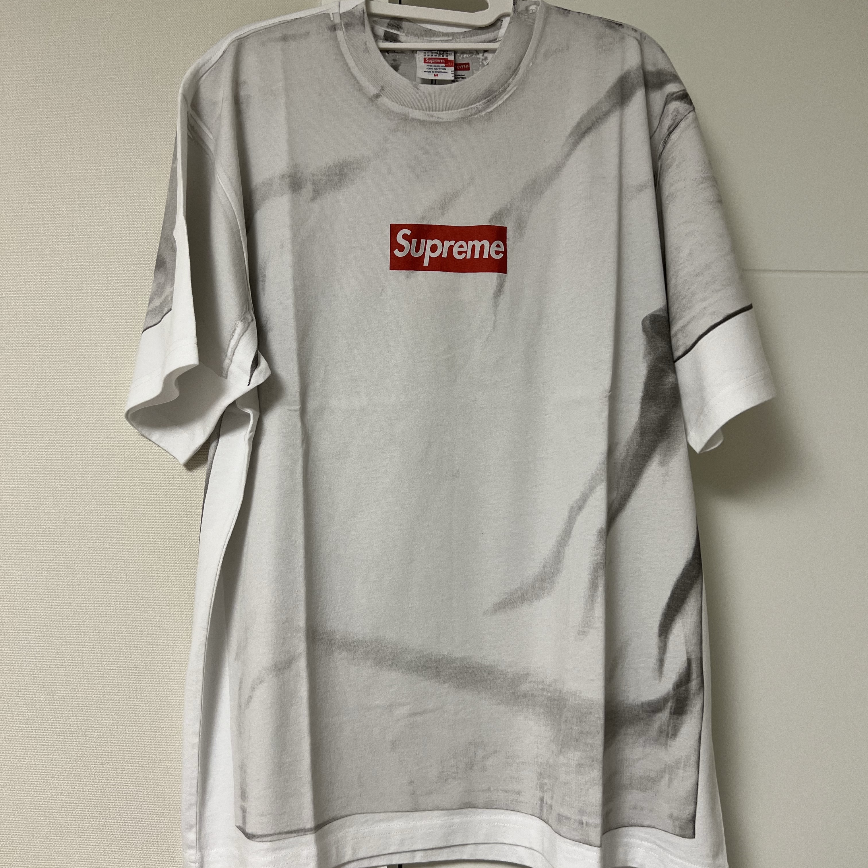 Supreme x MM6 Maison Margiela Box Logo T-Shirt White - 24SS 착용 스타일 - 1