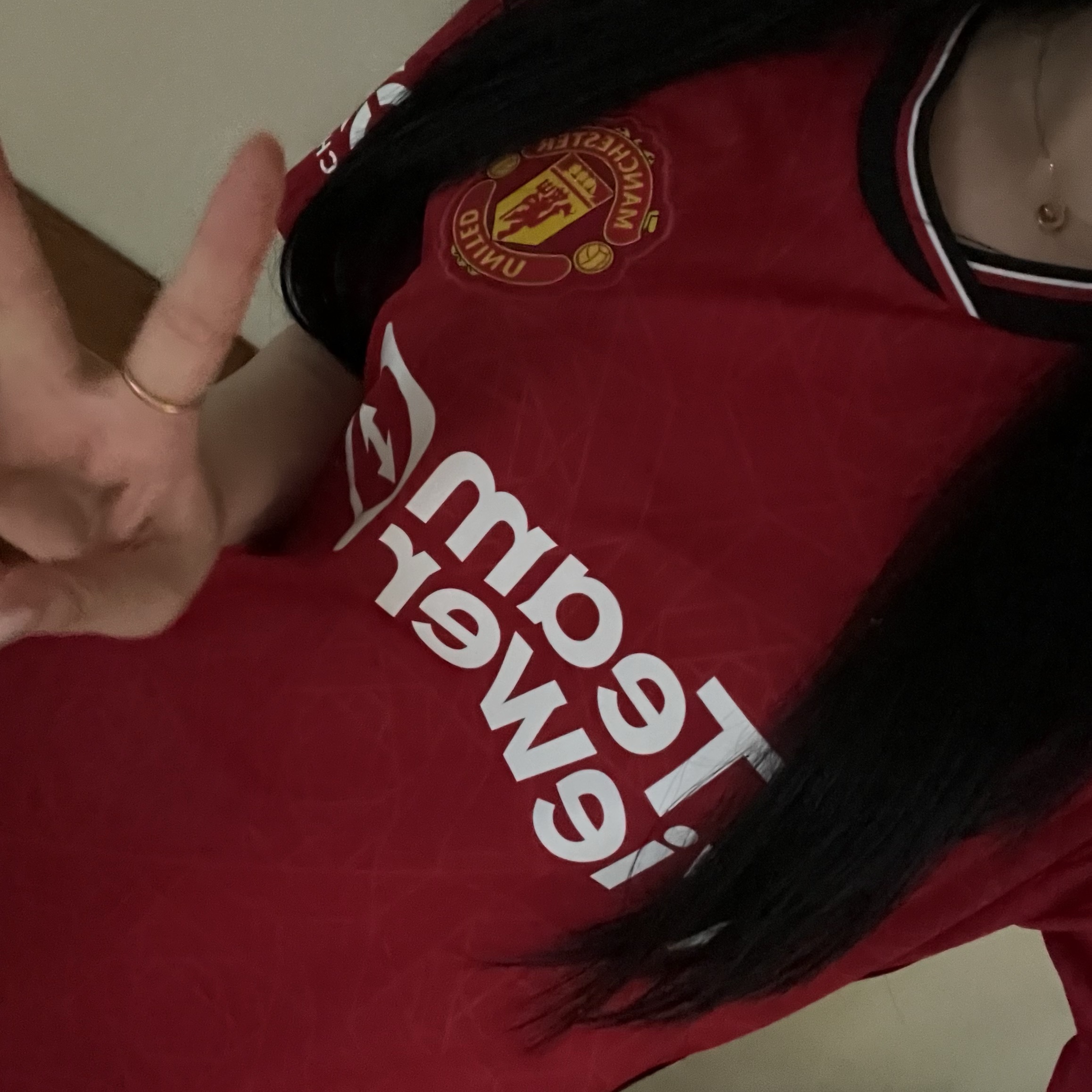 Adidas Manchester United 2023/24 Home Jersey Team Collegiate Red - KR Sizing (Non Marking Ver.) 착용 스타일