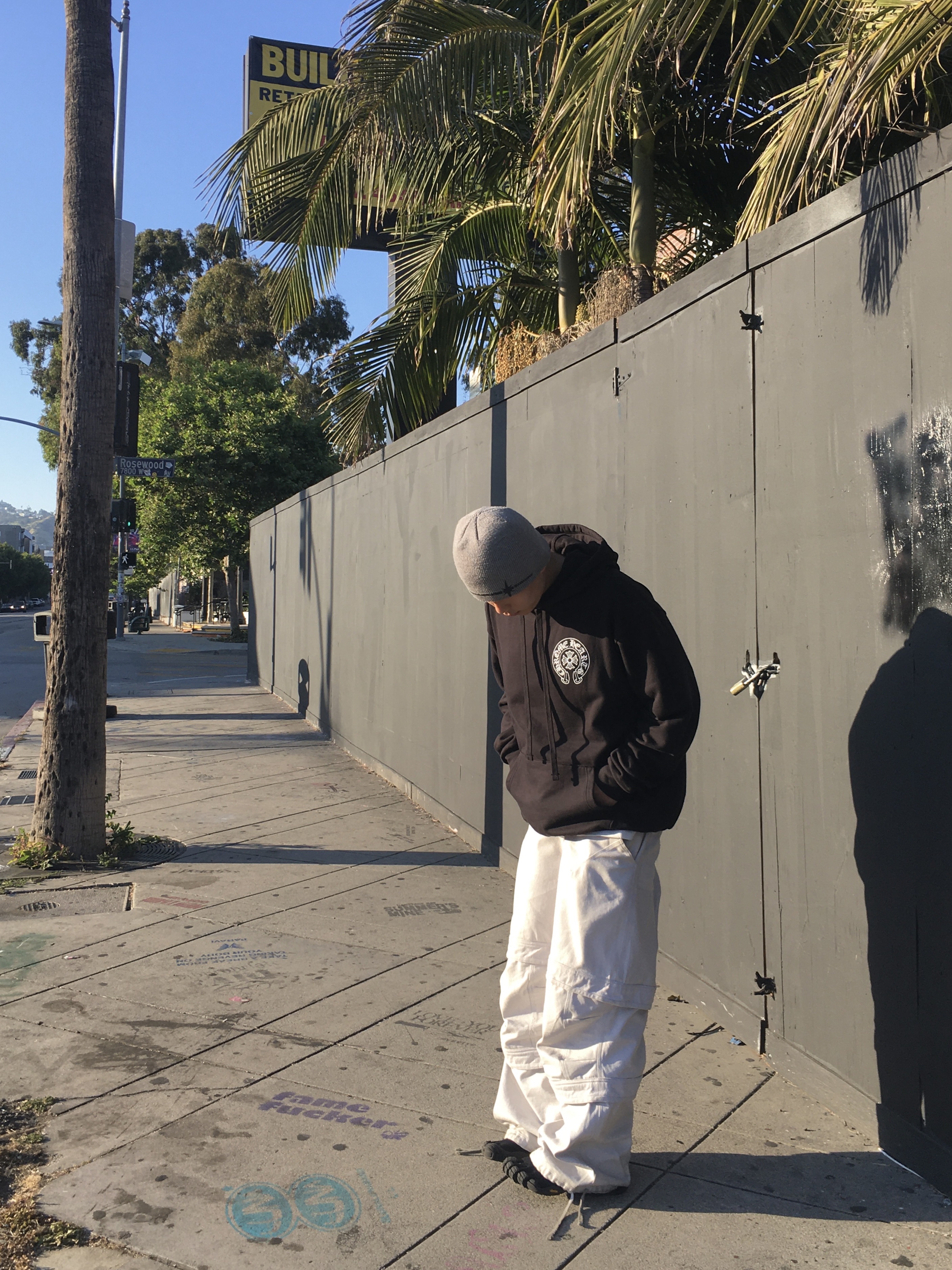Chrome Hearts Horseshoe Hoodie Black - Malibu Exclusive, Farfromwhat Far Layered Work Pants White 착용 스타일 - 3