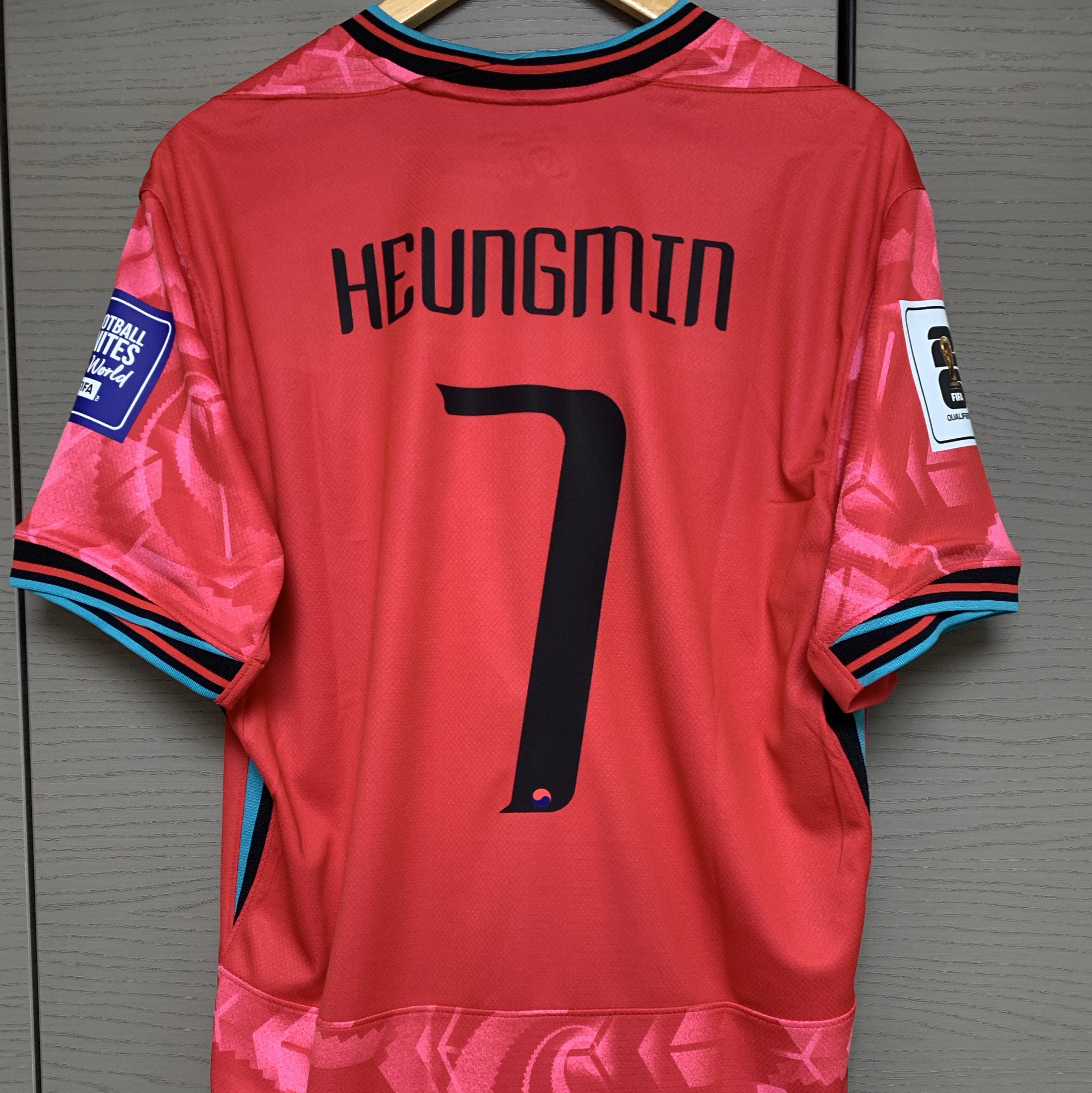 Nike Korea 2023/24 Dri-Fit Stadium Home Replica Jersey Black Global Red - Asia (Non Marking Ver.) 착용 스타일 - 1