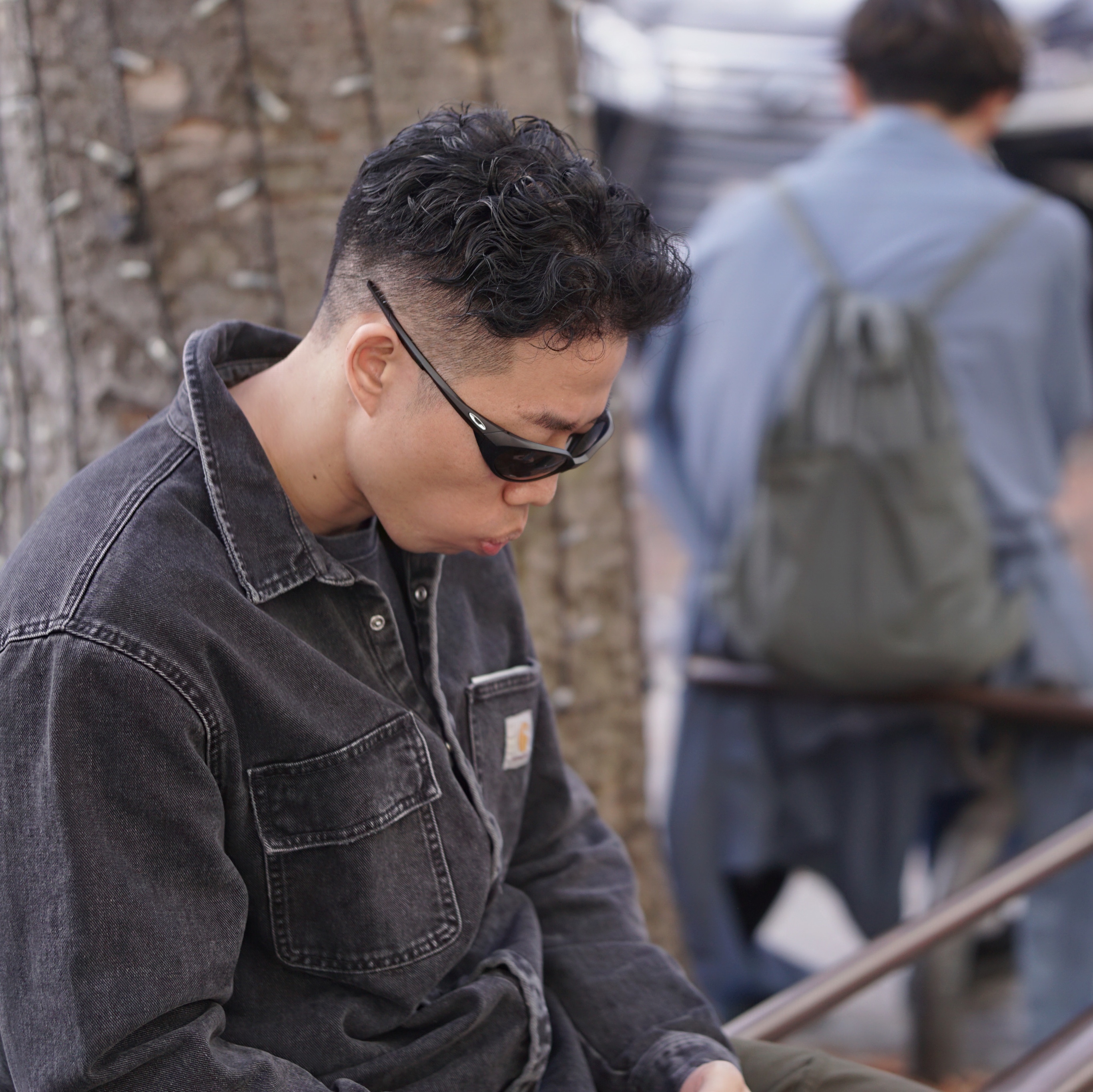 Oakley Eye Jacket Redux Matte Black Frame Prizm Grey Lenses High Bridge Fit 착용 스타일