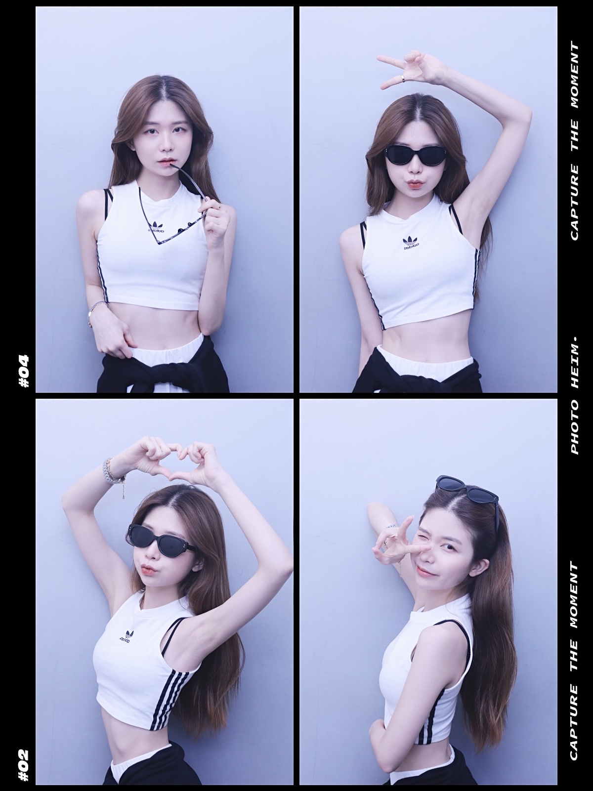 (W) Adidas Crop Tank Top Black - KR Sizing 착용 스타일