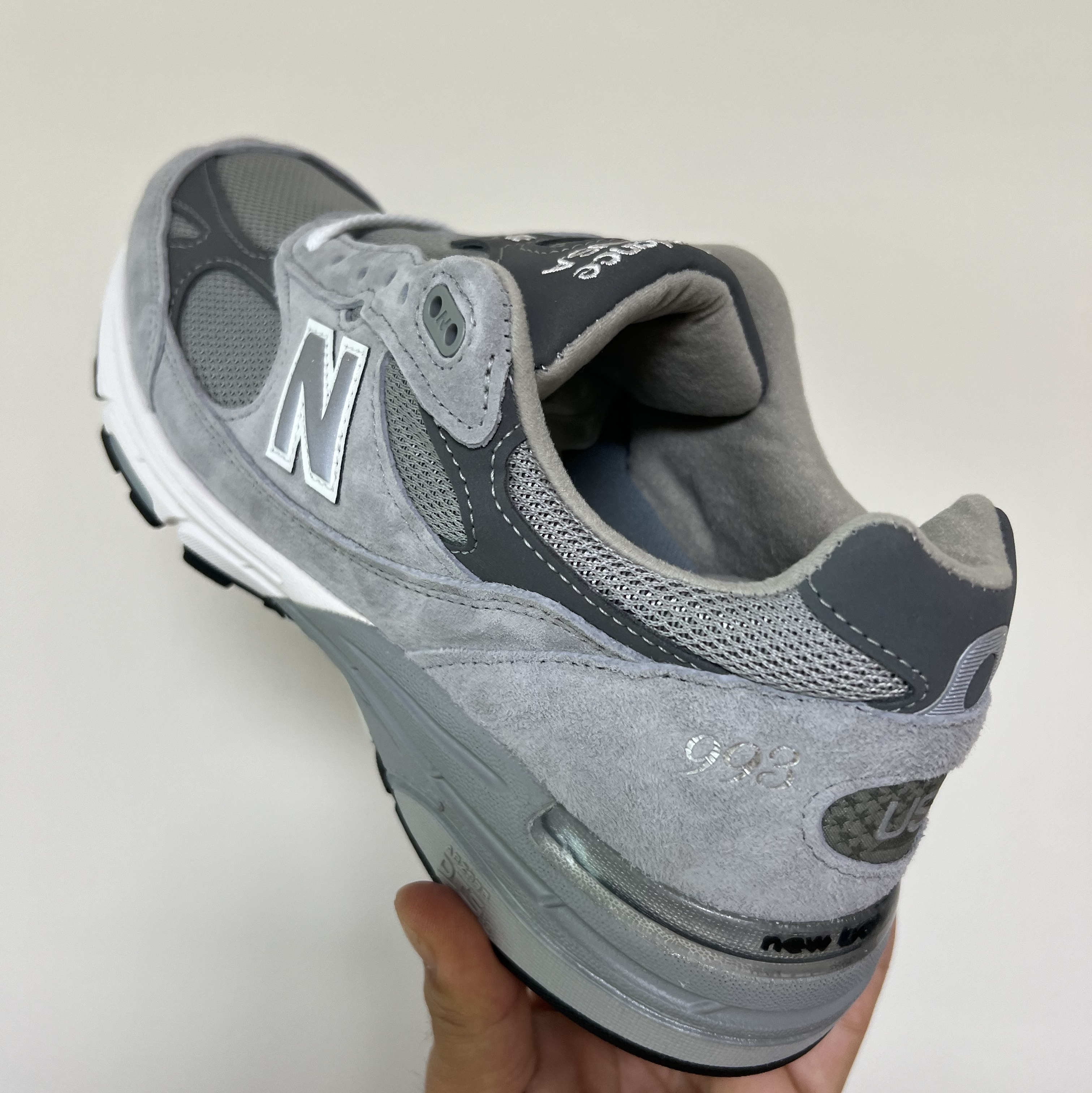 New Balance 993 Made in USA Grey - D Standard 착용 스타일 - 2