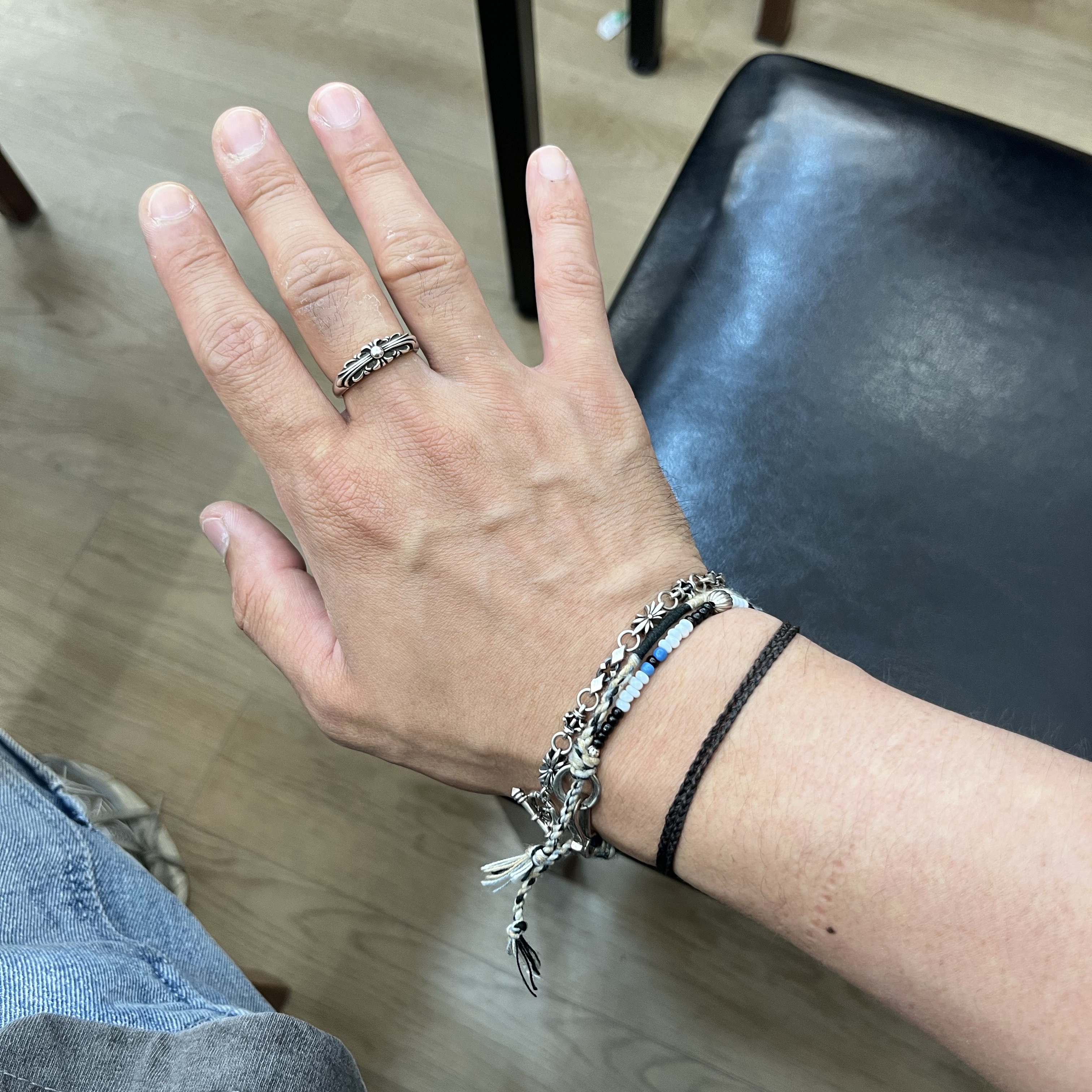 Scudo Signature Link Bracelet Slim 착용 스타일