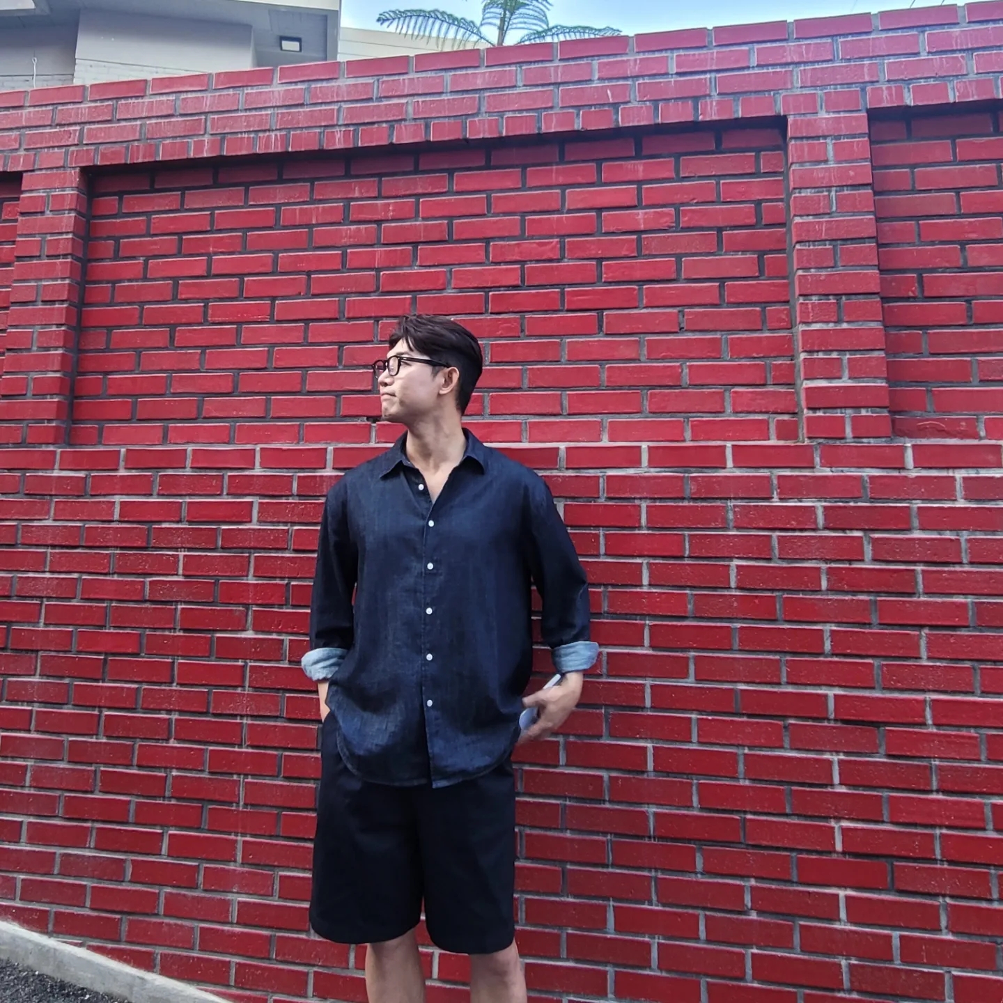 Maison Mihara Yasuhiro Baker OG Sole Canvas Low Cut Sneakers Black 착용 스타일 - 2
