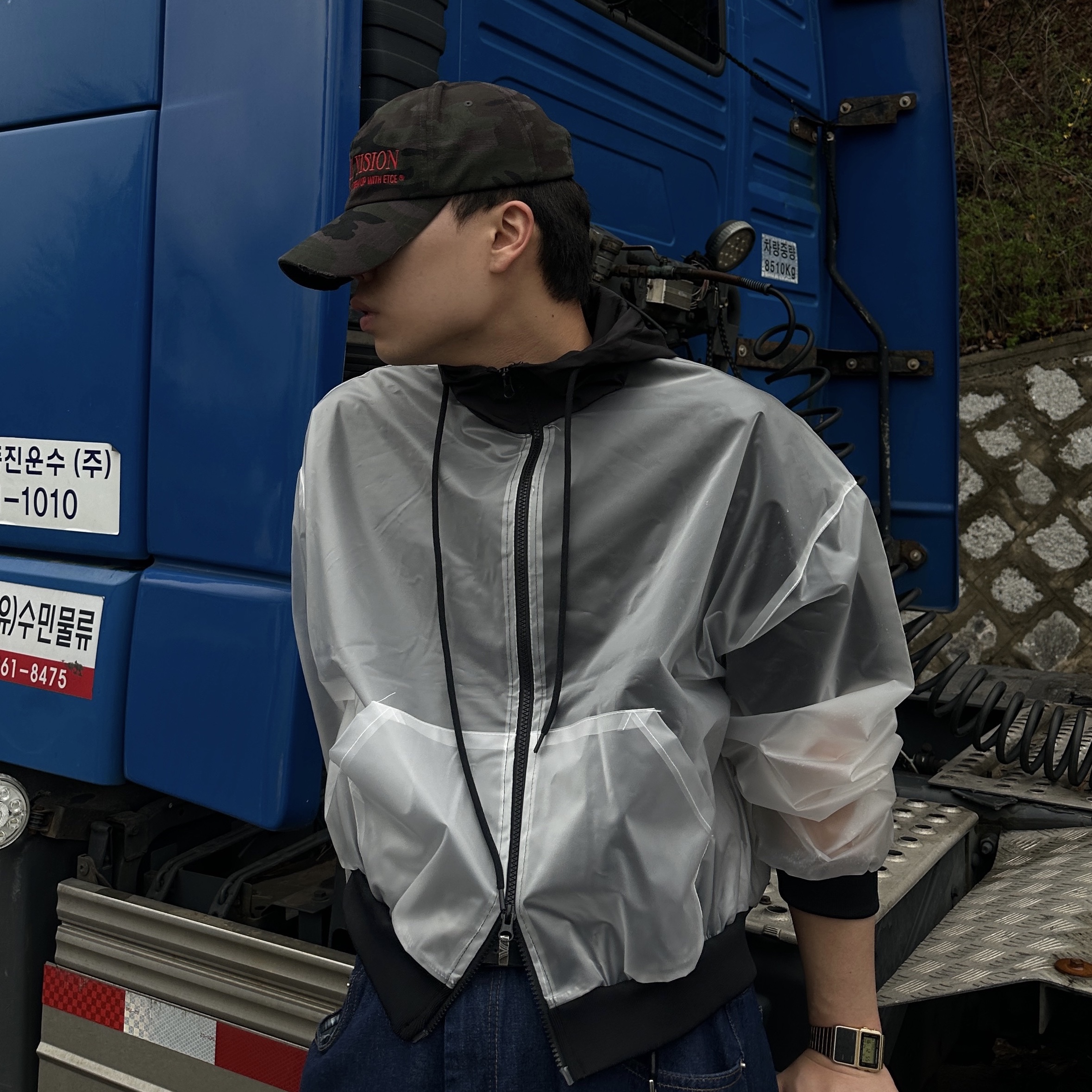 ETCE New Vision Camo Cap Night Jungle 착용 스타일 - 1
