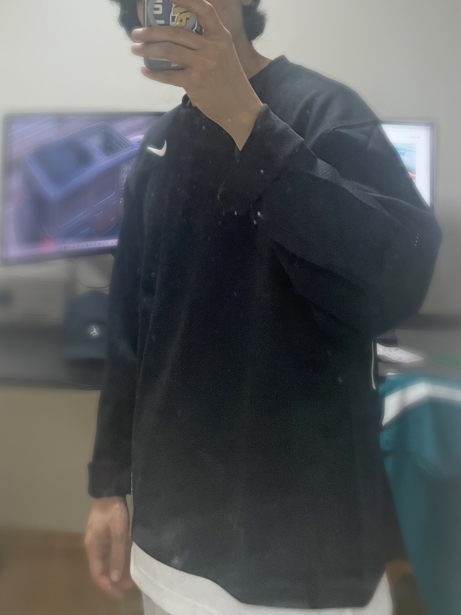 Nike x Stussy Long Sleeve Top Black (FJ9164-010) 착용 스타일