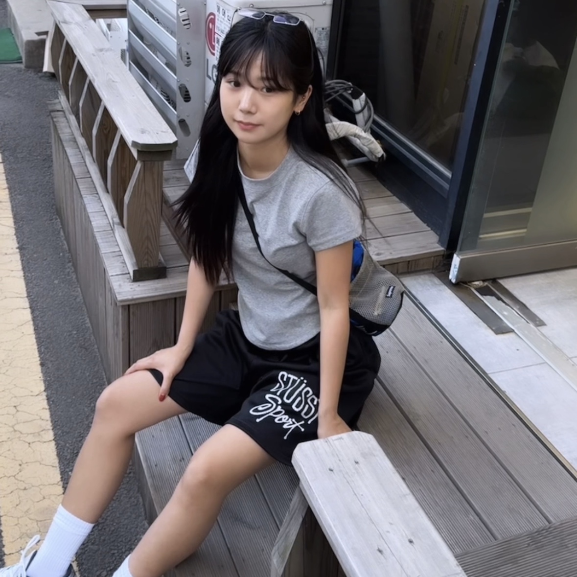 Stussy Sport Mesh Short Black, Supreme Mesh Small Backpack Black - 23SS 착용 스타일