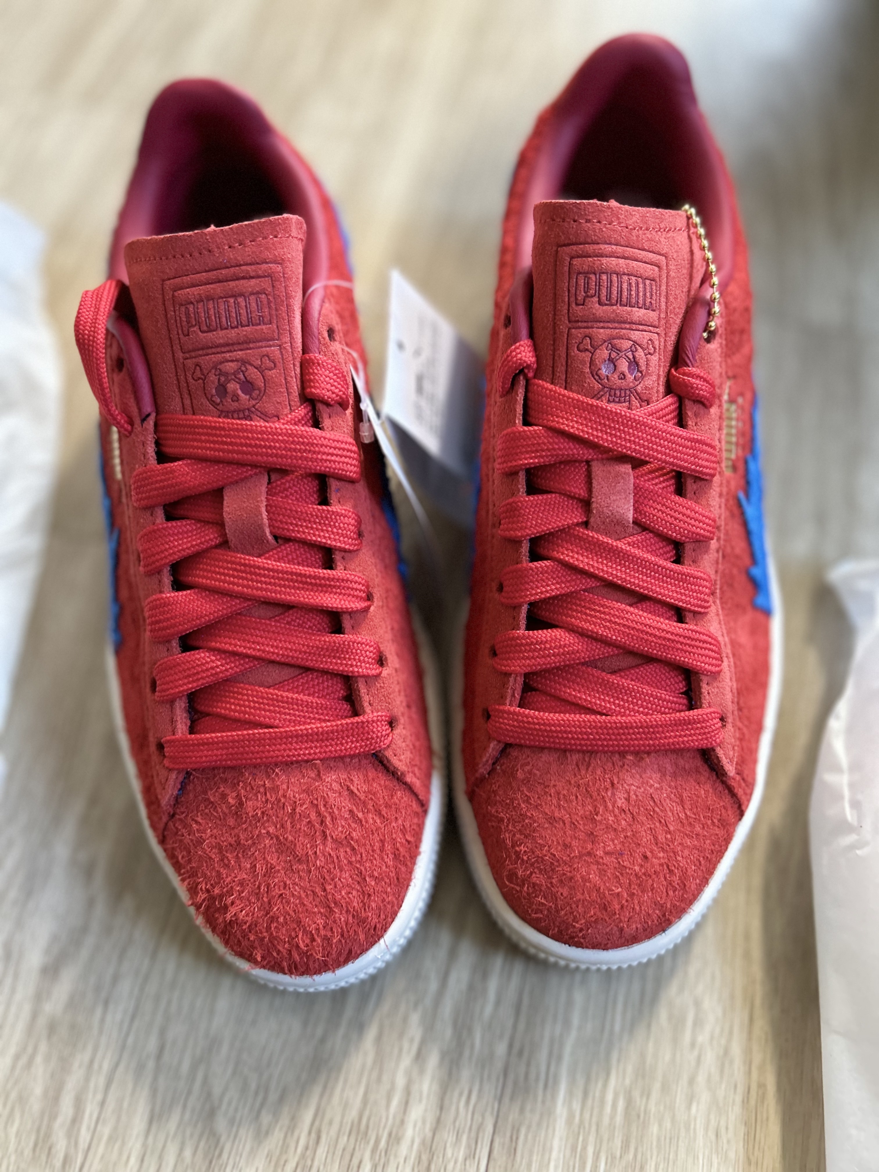 Puma x One Piece Suede Buggy Sneakers For All Time Red Ultra Blue 착용 스타일