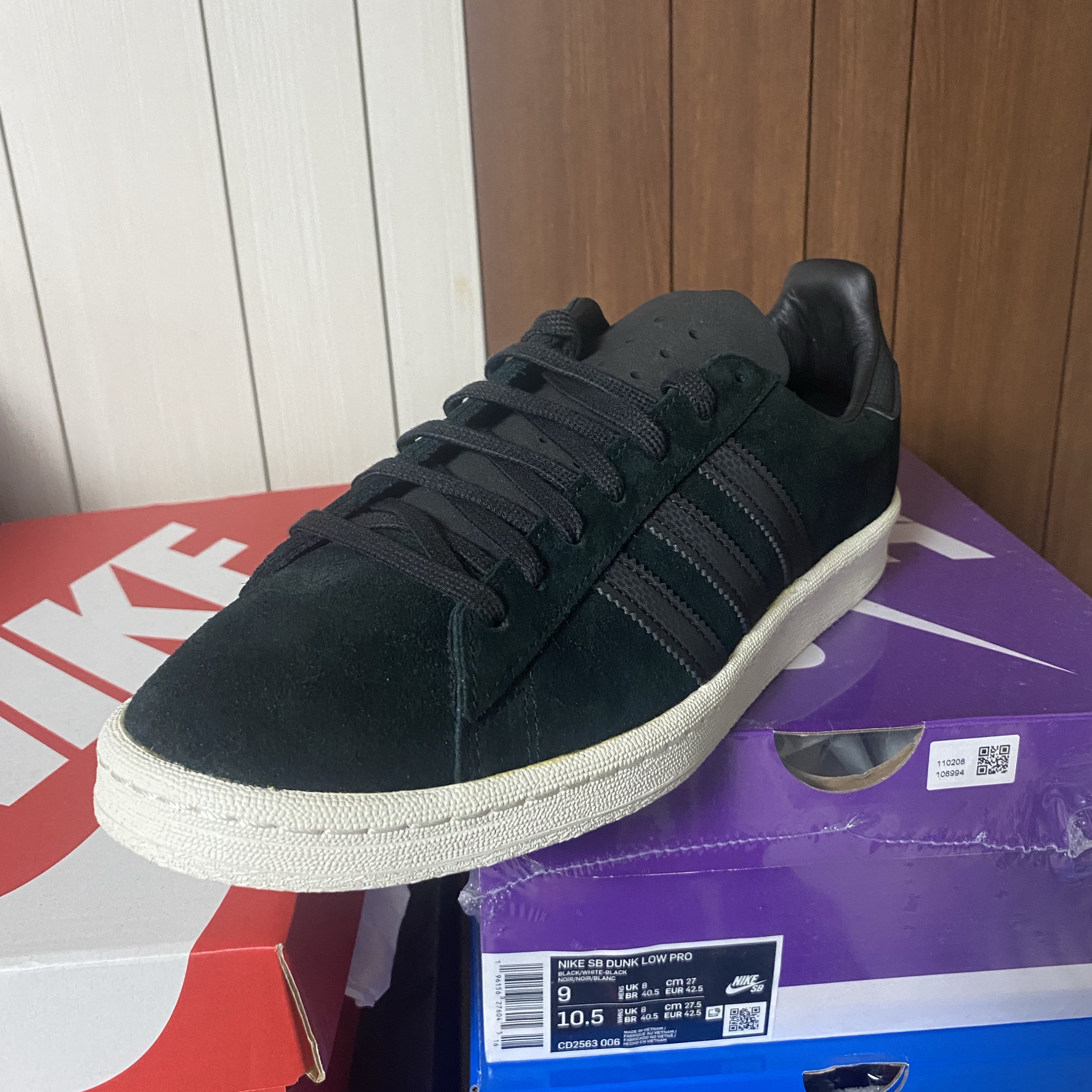 Adidas x Norse Projects Campus Core Black 착용 스타일 - 2
