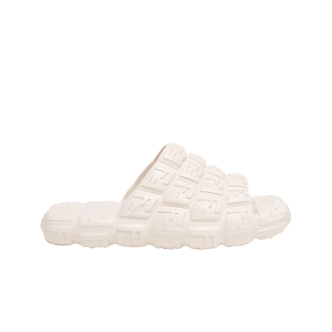7X1573AMFGF0NH8 Fendi Cloud Rubber Slides White