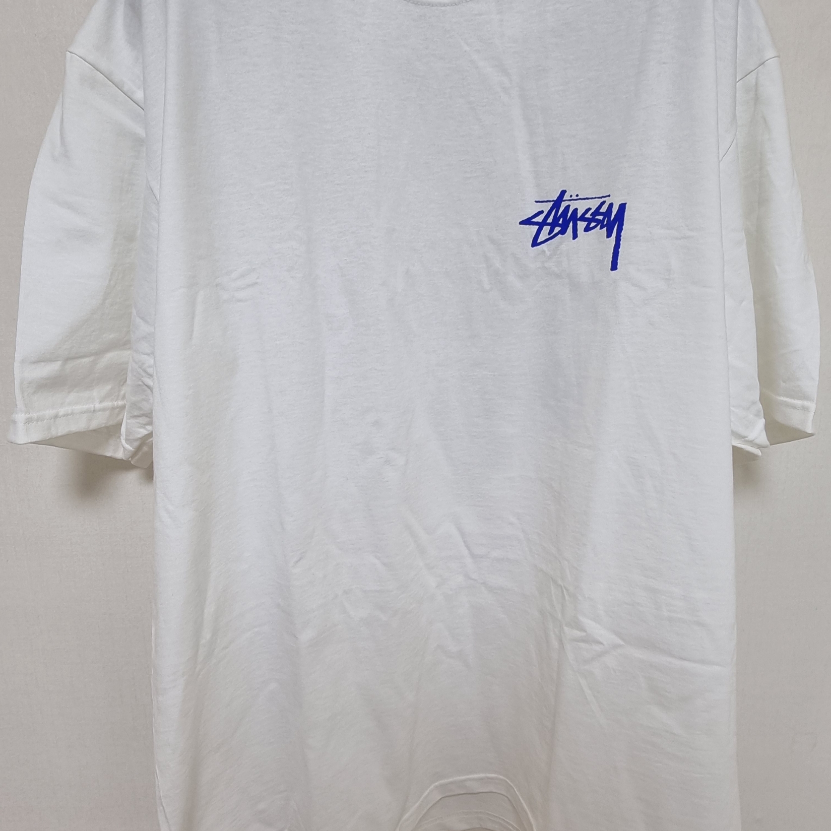 Stussy Shells T-Shirt White 착용 스타일 - 1