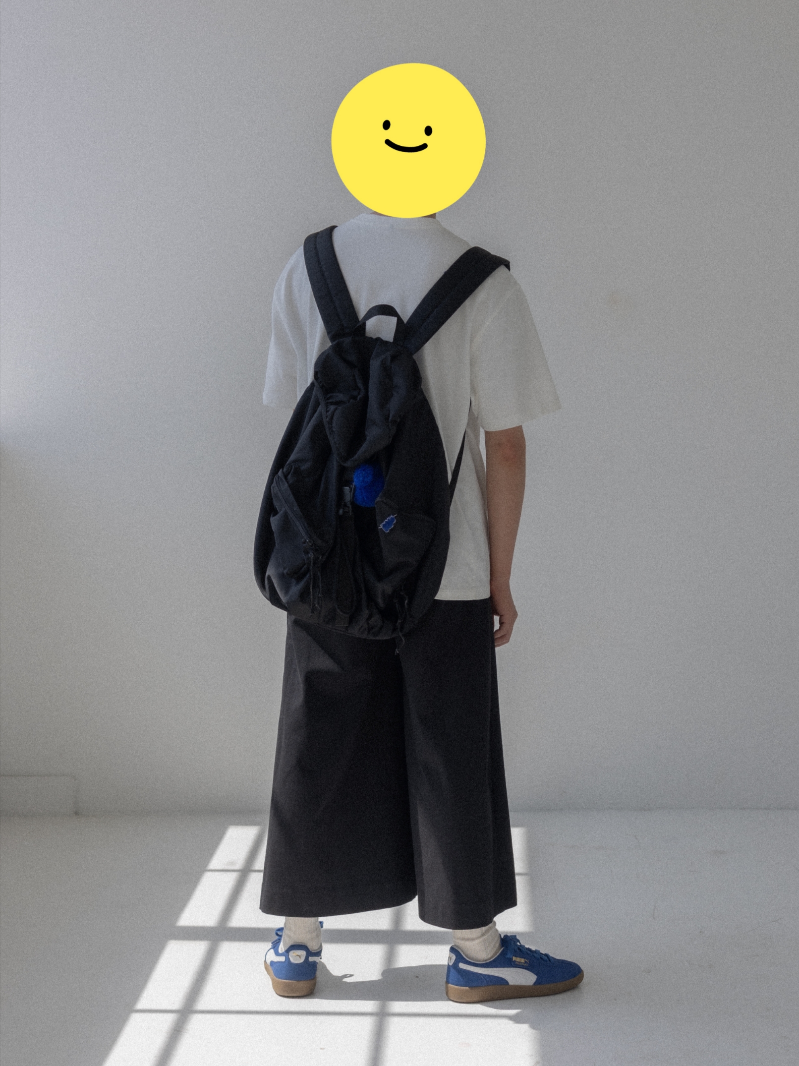Ader Error Butterfy Logo T-Shirt White, Ader Error Eddy Bear Head Keyring Z-Blue 착용 스타일 - 3