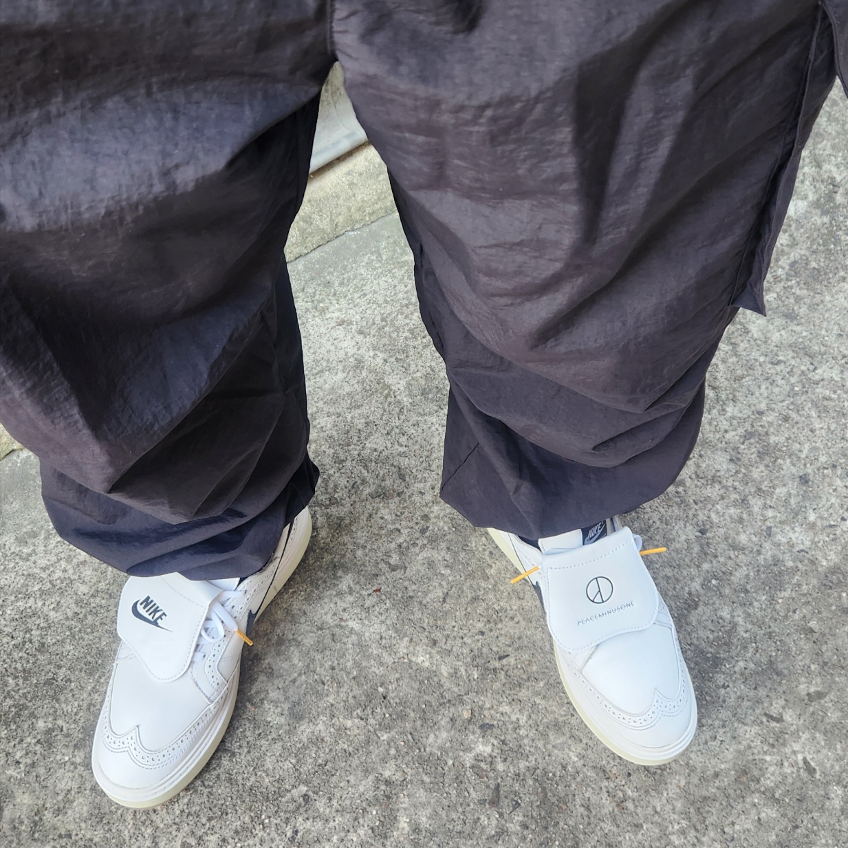 Nike x Peaceminusone Kwondo1 White 착용 스타일 - 2