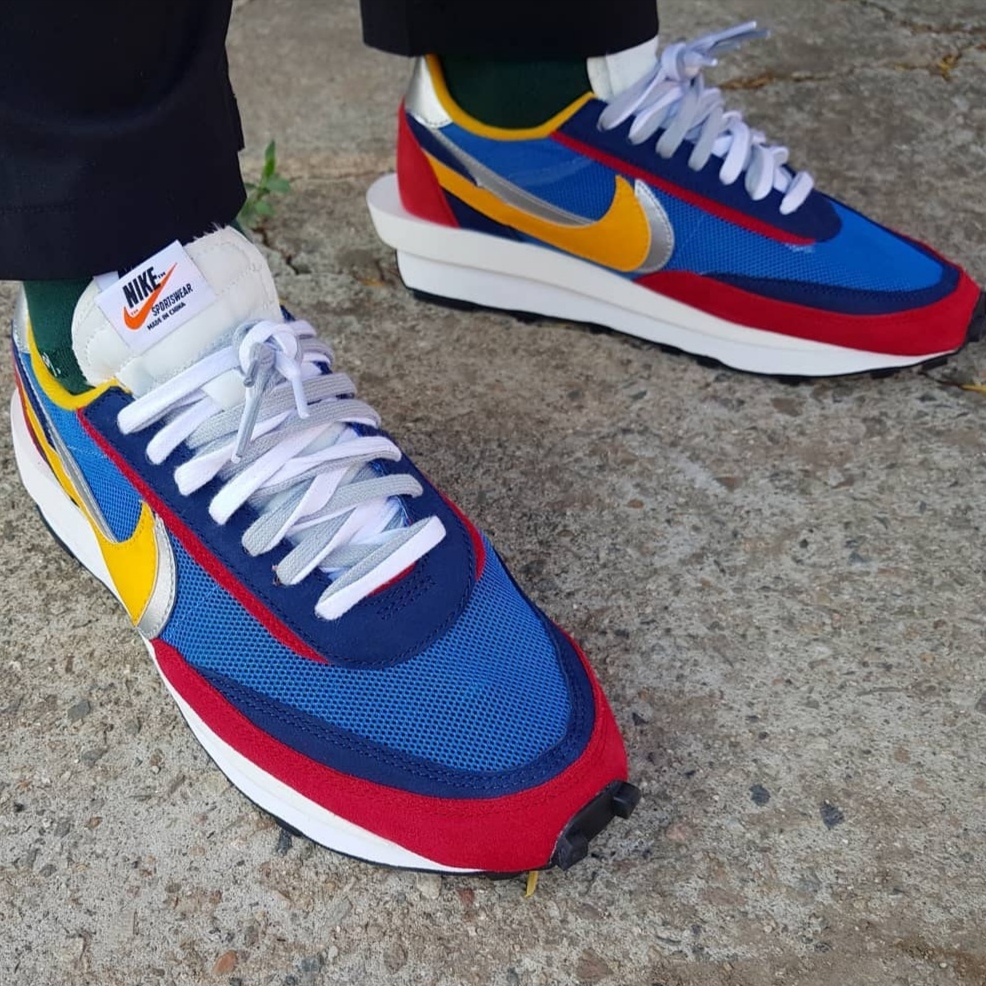 Nike x Sacai LDWaffle Blue Multi 착용 스타일
