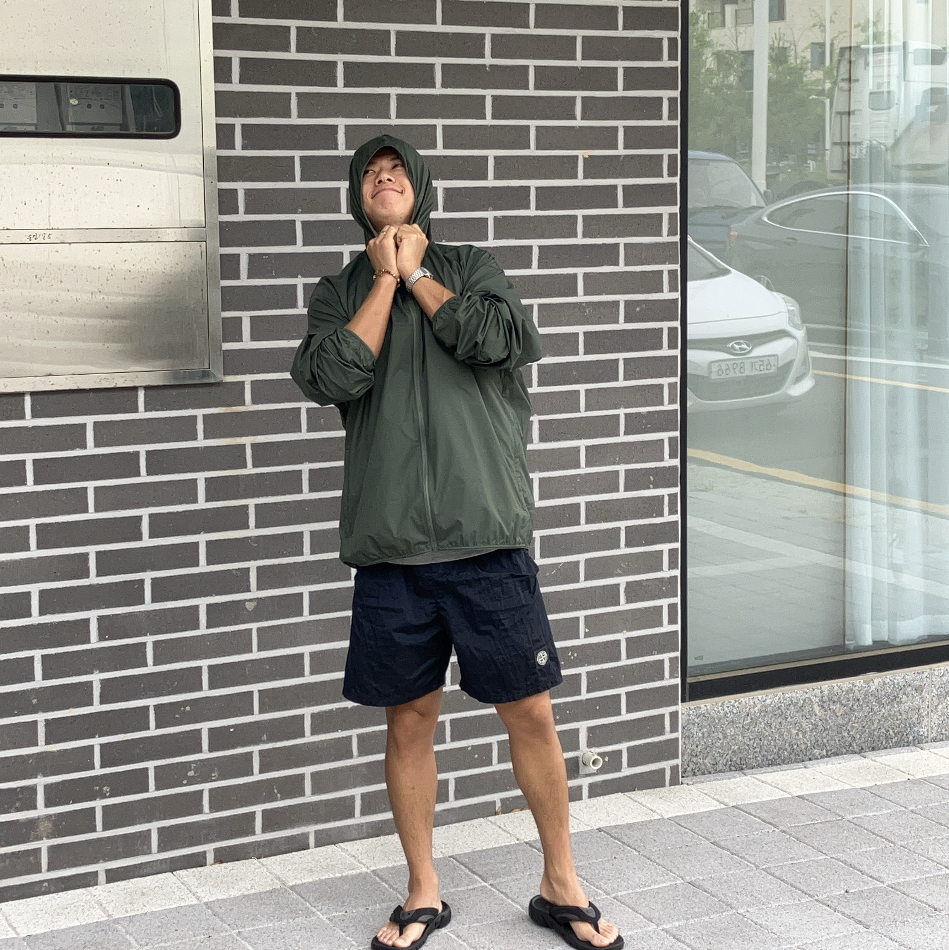 Stone Island B0943 Nylon Metal in Econyl Regenerated Nylon Swimming Trunk Navy Blue - 22FW 착용 스타일 - 3