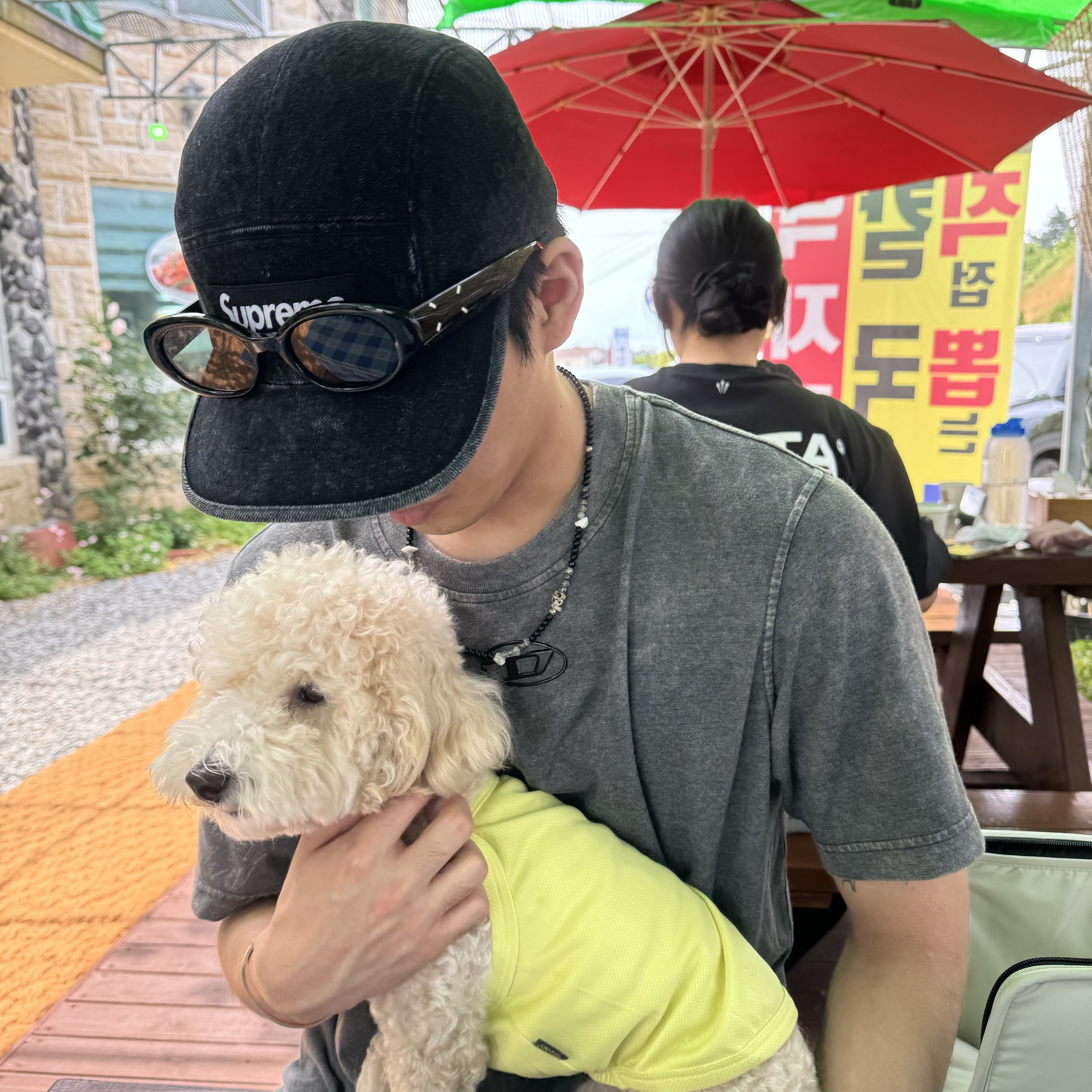 Gentle Monster x Maison Margiela MM107 Black Black, Supreme Denim Camp Cap Black - 24SS 착용 스타일