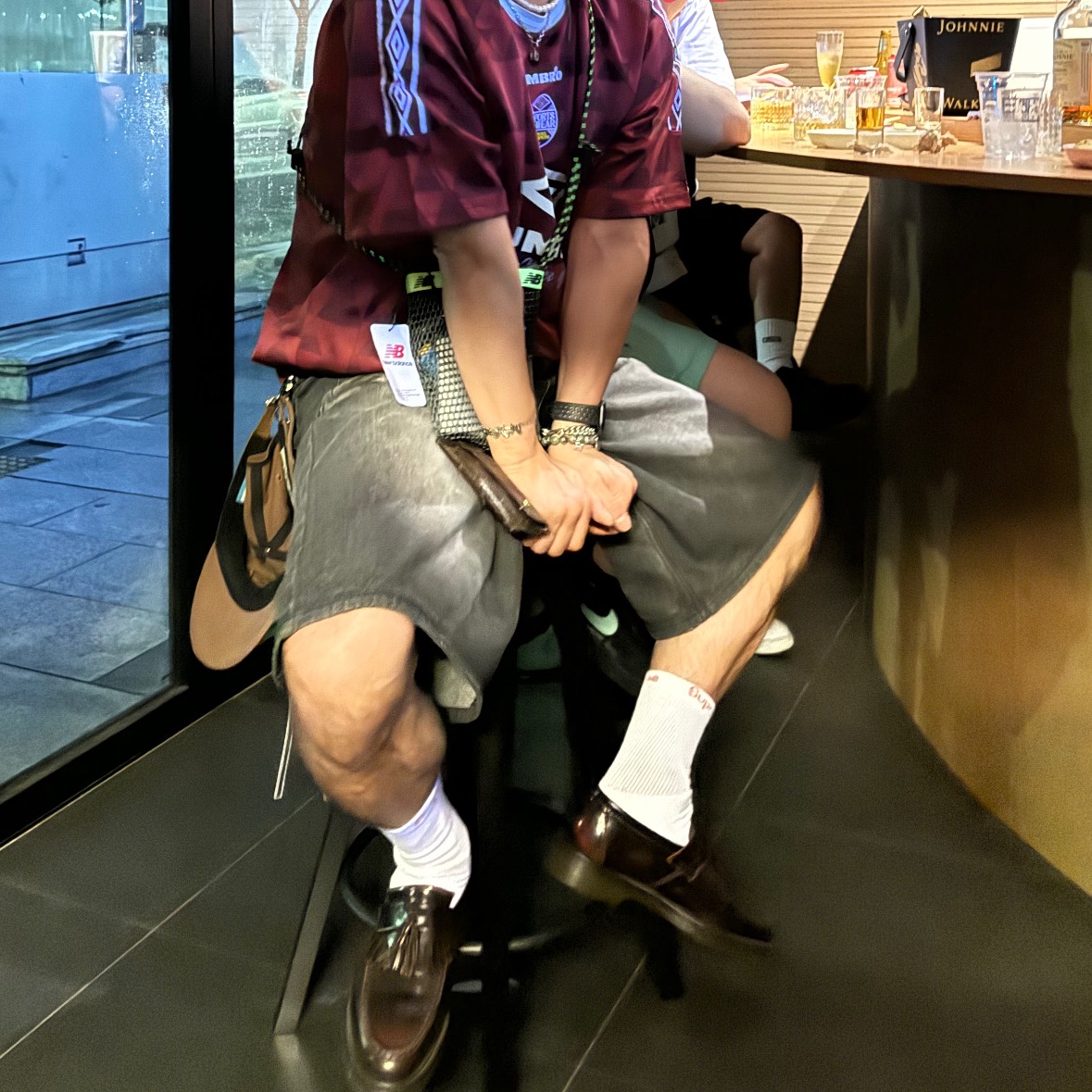 Dr. Martens Adrian Arcadia Leather Loafers Cherry Red 착용 스타일