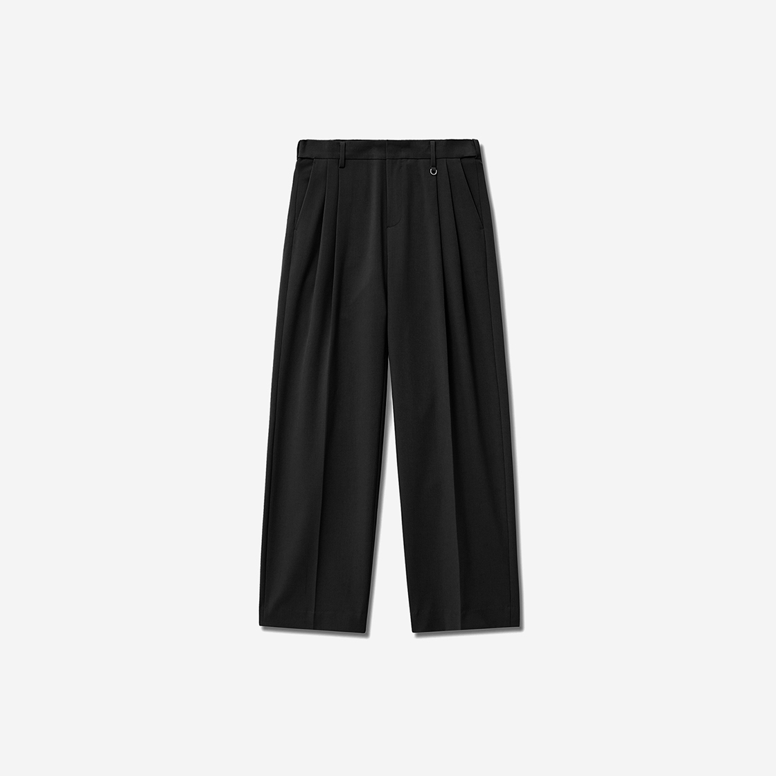 티엔지티 투턱 와이드 슬랙스 블랙