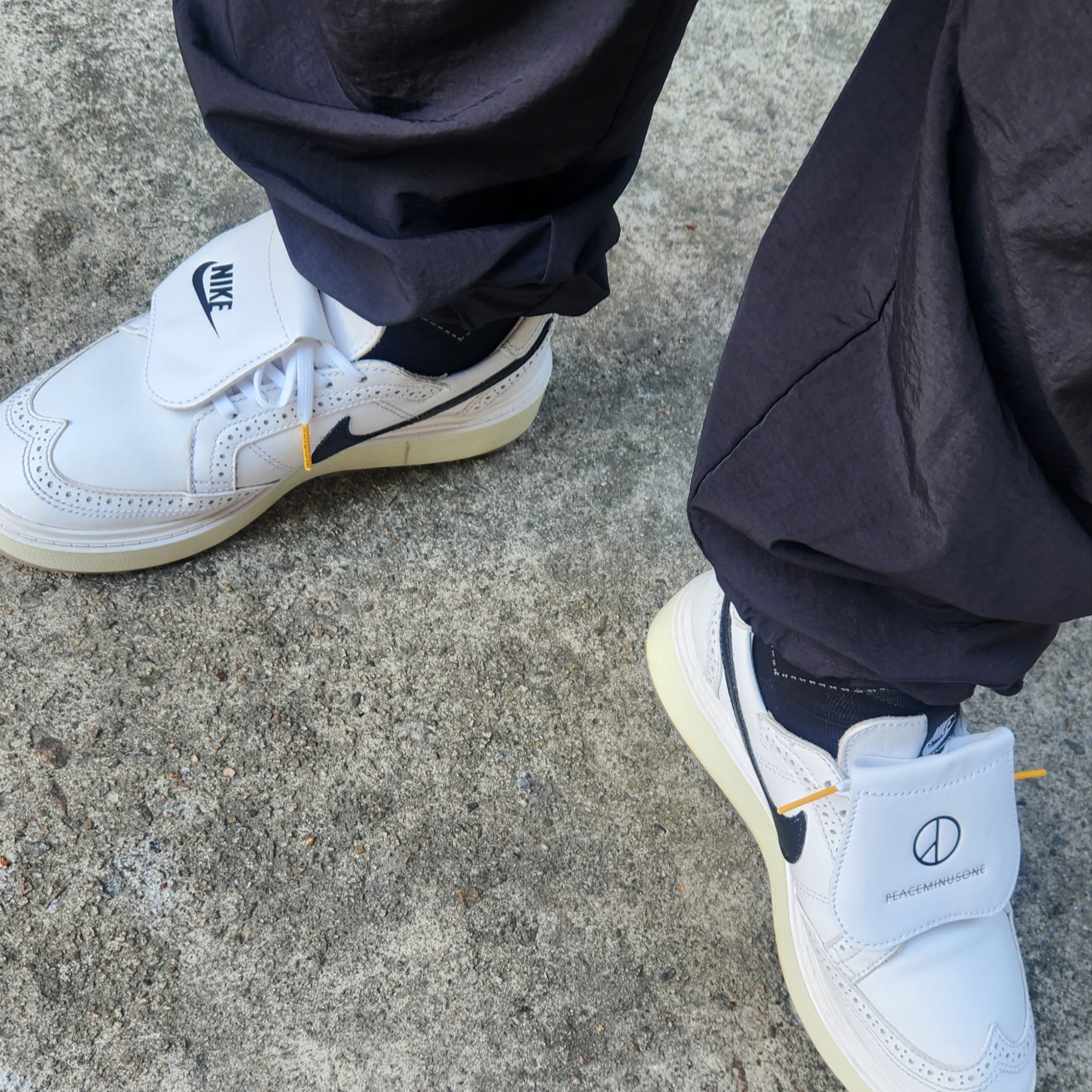 Nike x Peaceminusone Kwondo1 White 착용 스타일 - 1