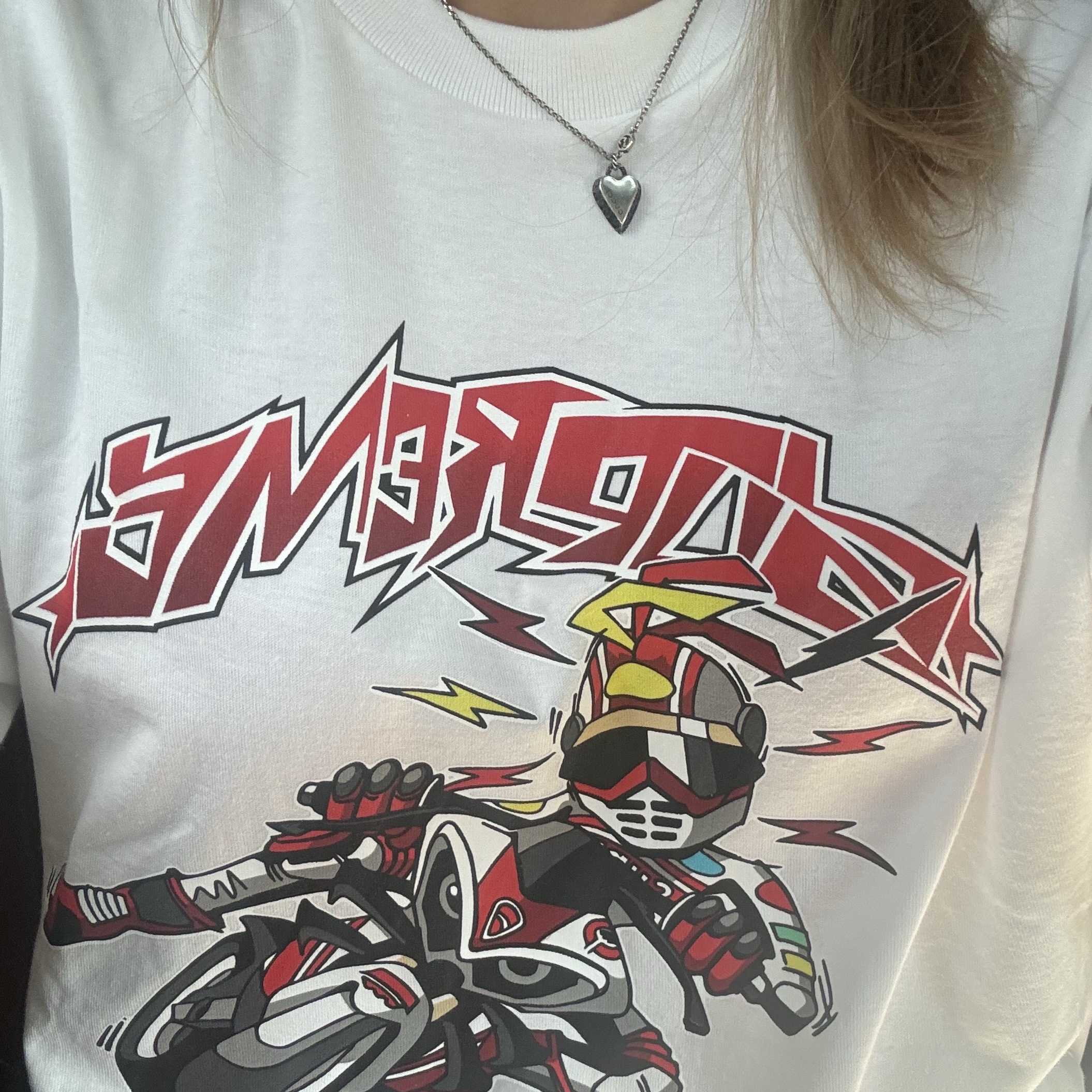Supreme x Ducati Bike T-Shirt White - 24SS 착용 스타일 - 1