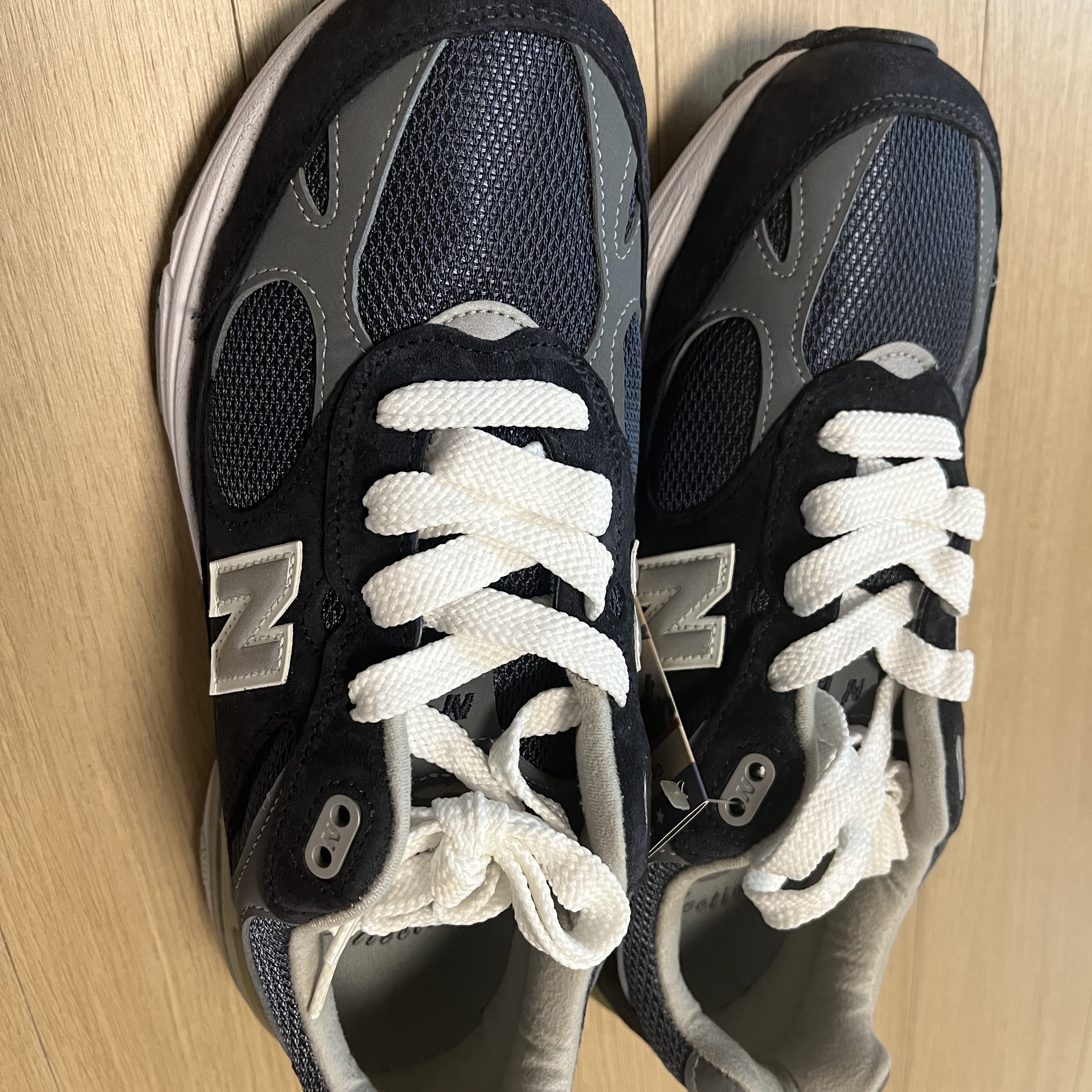 (W) New Balance 993 Made in USA Navy - B Standard 착용 스타일