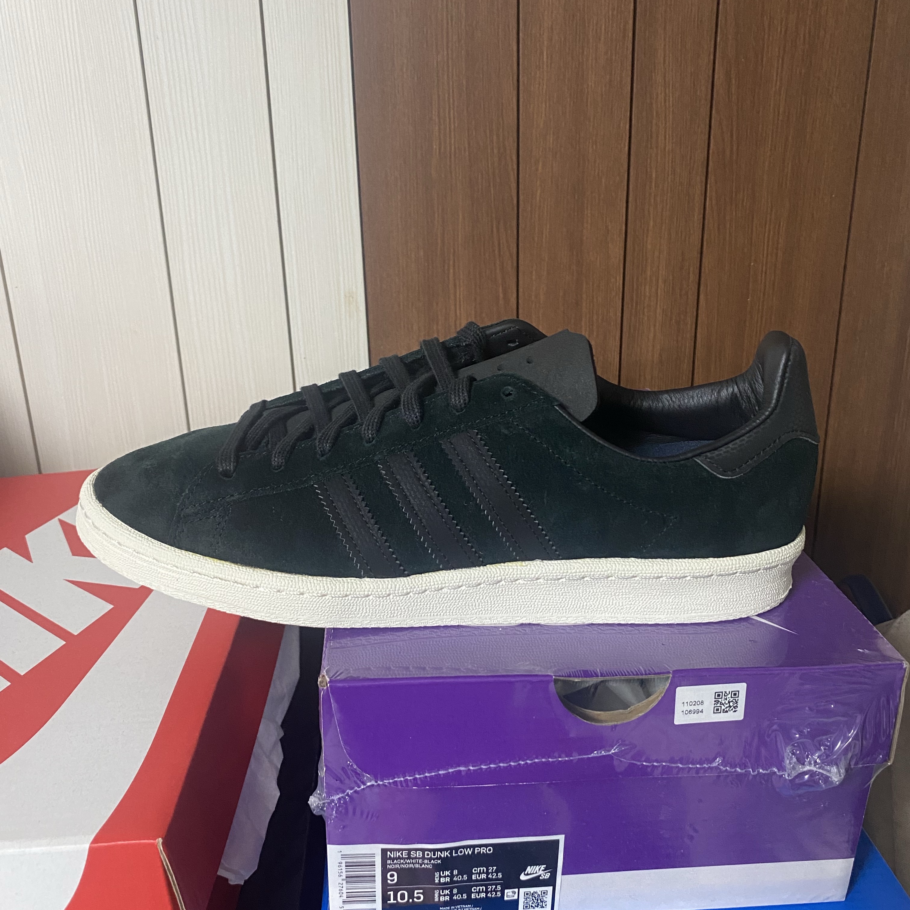 Adidas x Norse Projects Campus Core Black 착용 스타일 - 1