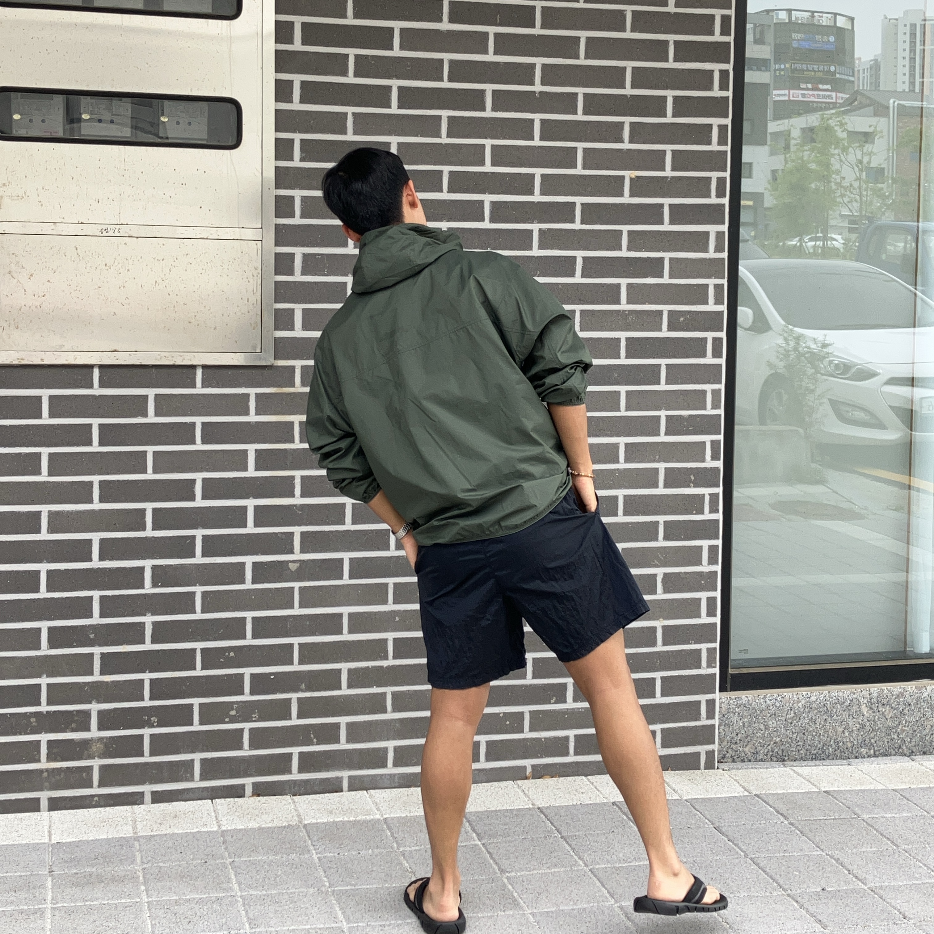 Stone Island B0943 Nylon Metal in Econyl Regenerated Nylon Swimming Trunk Navy Blue - 22FW 착용 스타일 - 5