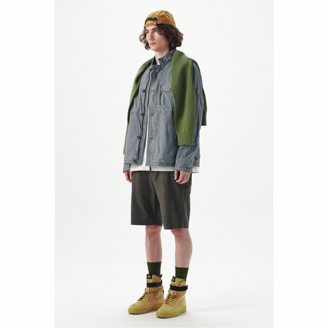 시리즈 시보리 밴딩 면혼방 콤포터블핏 쇼츠 카키(SERIES Banding Cotton Blended Comfortable Fit Shorts Khaki) - 3