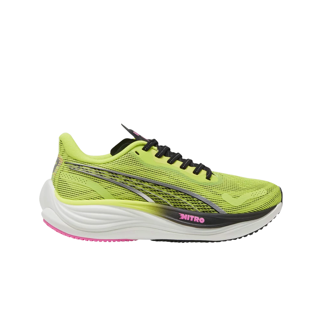 (W) 푸마 벨로시티 나이트로 3 라임 포우 블랙((W) Puma Velocity Nitro 3 Lime Pow Black)