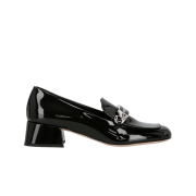 (W) Miu Miu Patent Leather Loafers Black