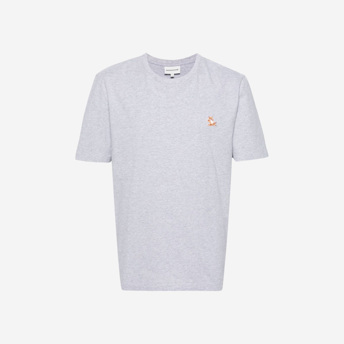 Maison Kitsune Chillax Fox Patch Regular T-Shirt Light Grey Melange 상세 이미지 1