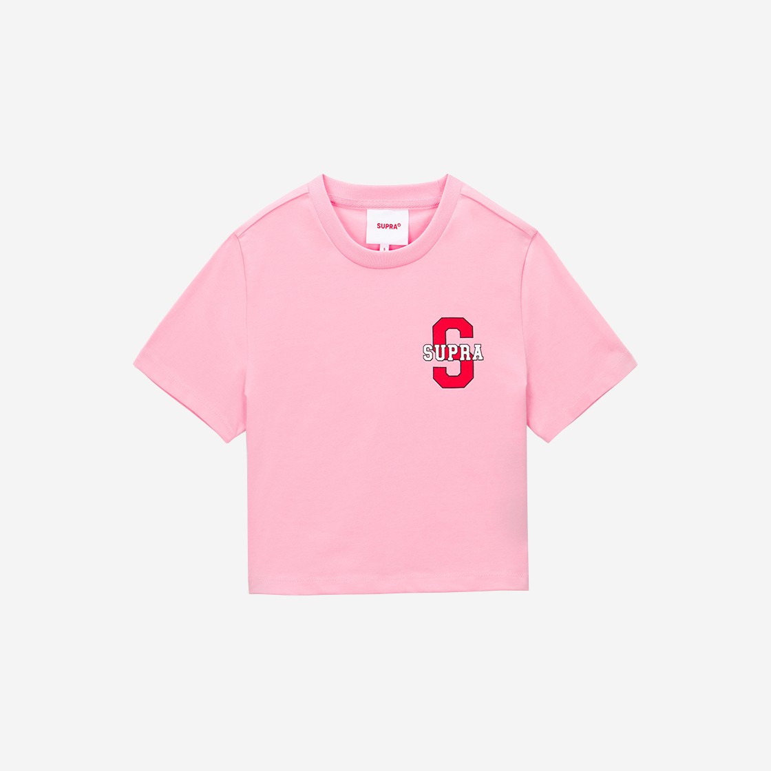 Supra Varsity Women S Point Crop T-Shirts Pink 상세 이미지 1