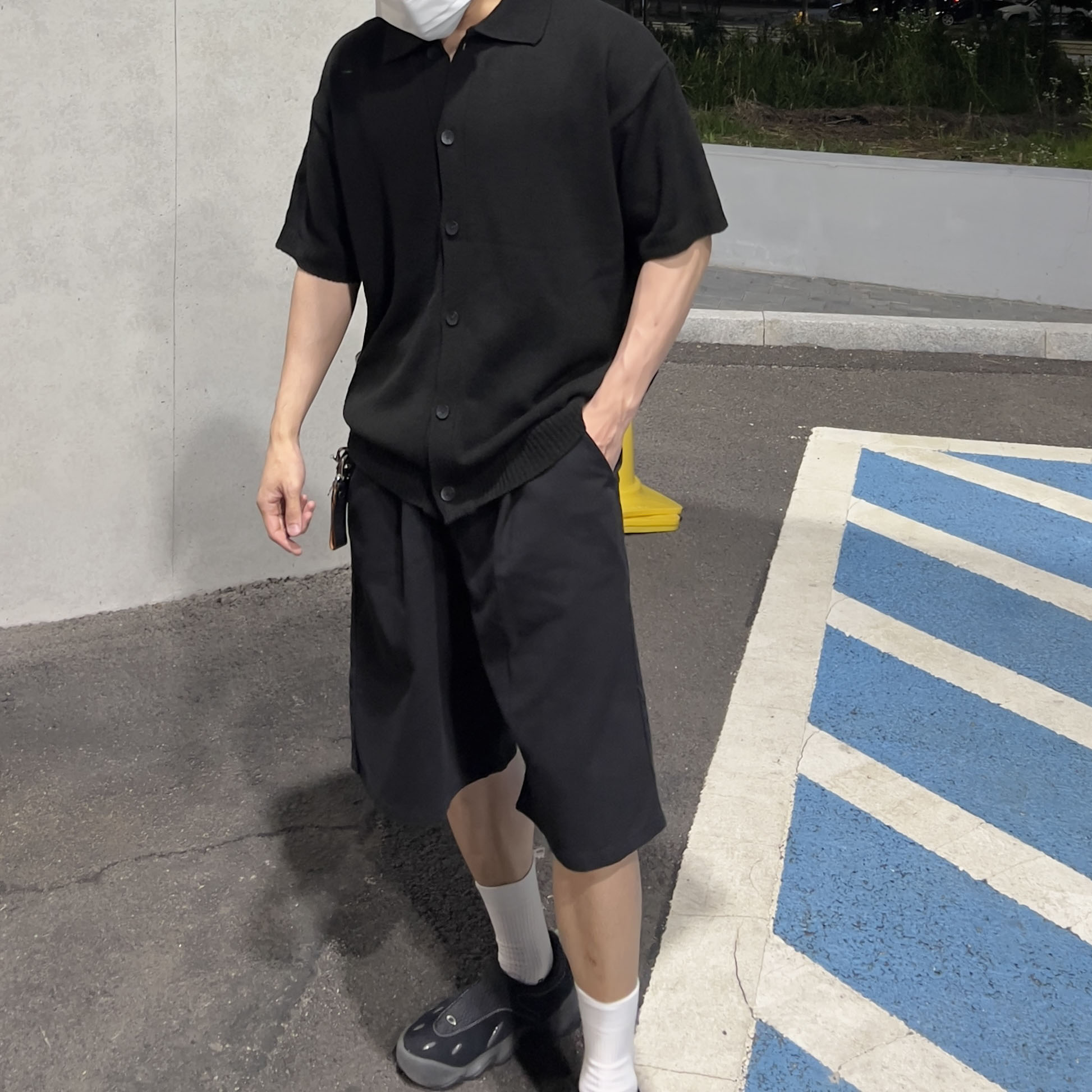 Oakley Factory Team x Junya Watanabe Man Suede Flesh Black, Oakley Factory Team x Brain Dead Orbital Flesh Black glitter 착용 스타일 - 2
