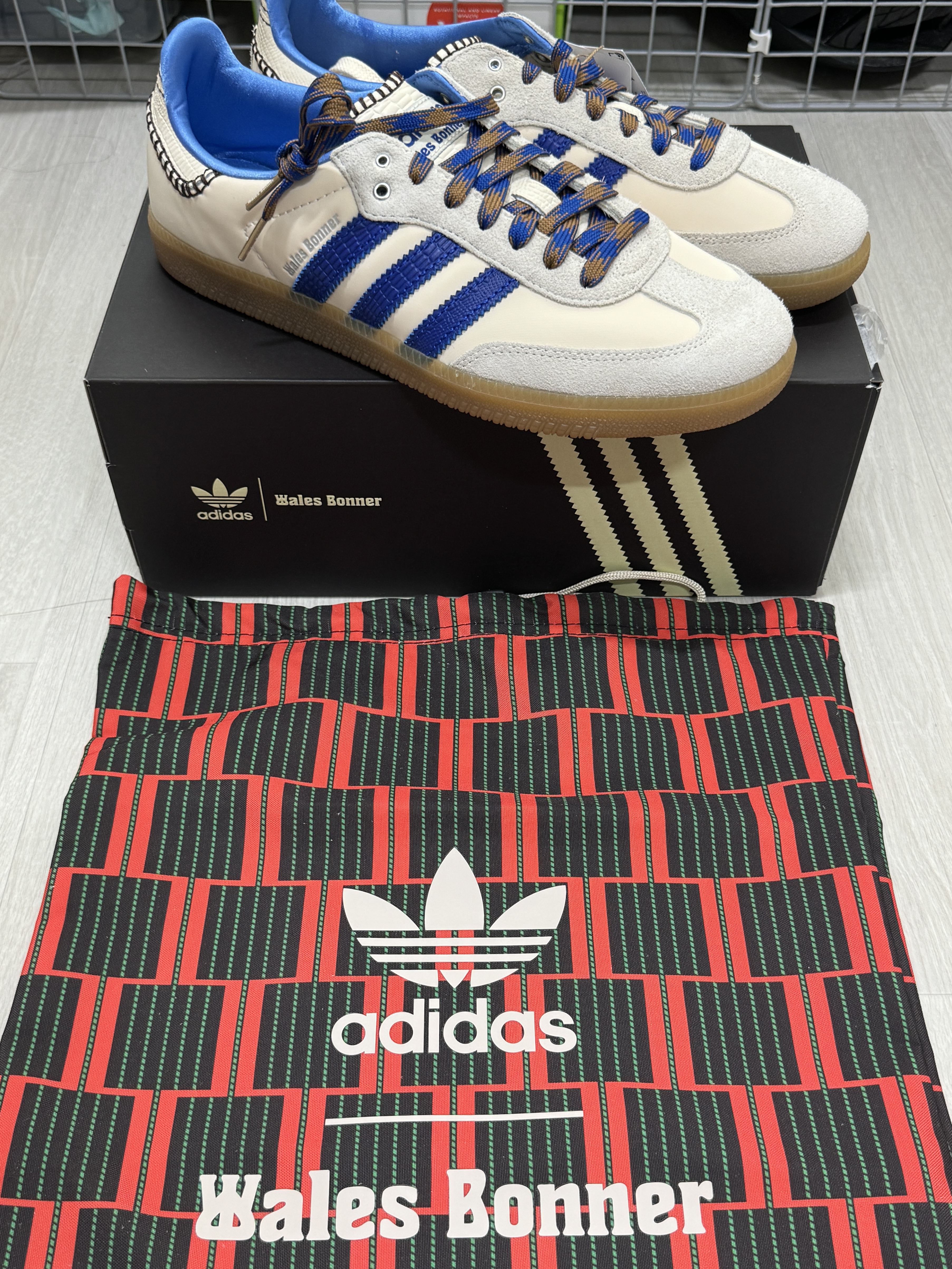 Adidas x Wales Bonner Samba Wonder Clay Royal Blue 착용 스타일