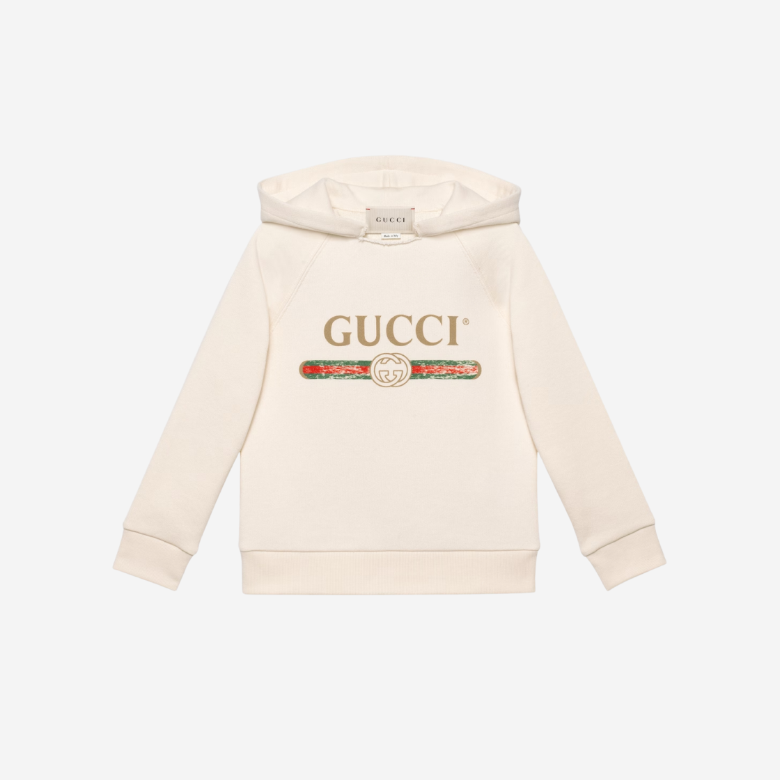 (키즈) 구찌 구찌 로고 스웨트셔츠 화이트((Kids) Gucci Sweatshirt with Gucci Logo White)