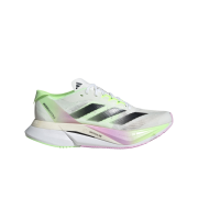 (W) Adidas Adizero Boston 12 Cloud White Green Spark Core Black