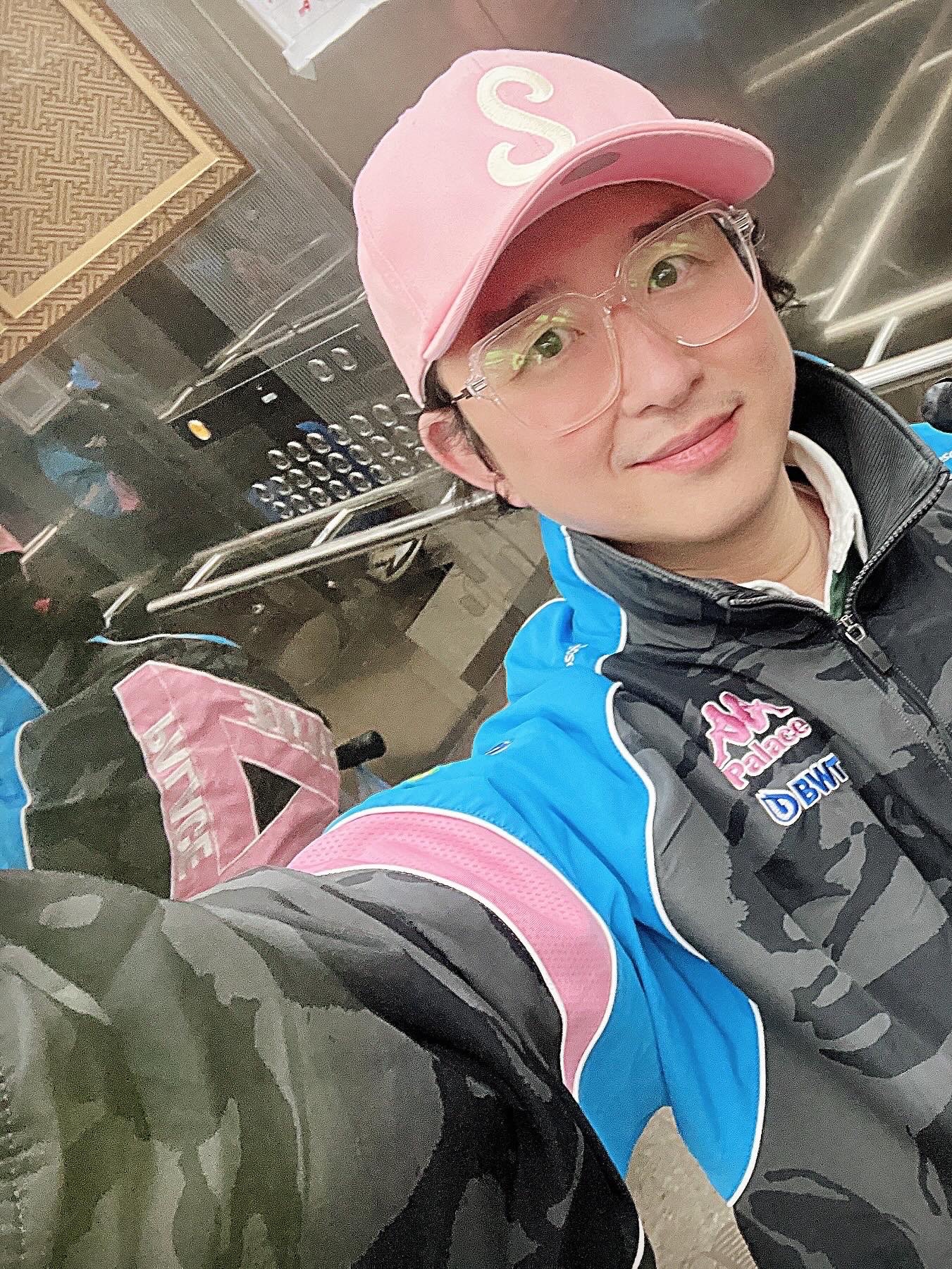 Palace x Kappa For Alpine Tracksuit Top Night Desert Camo - 23FW, Jordan 1 x Travis Scott x Fragment Retro Low OG SP Military Blue 착용 스타일 - 2