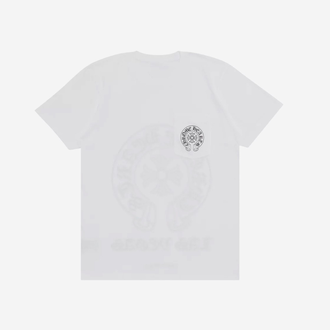 Chrome Hearts Horseshoe Logo Short Sleeve T-Shirt White - Las Vegas Exclusive 상세 이미지 2