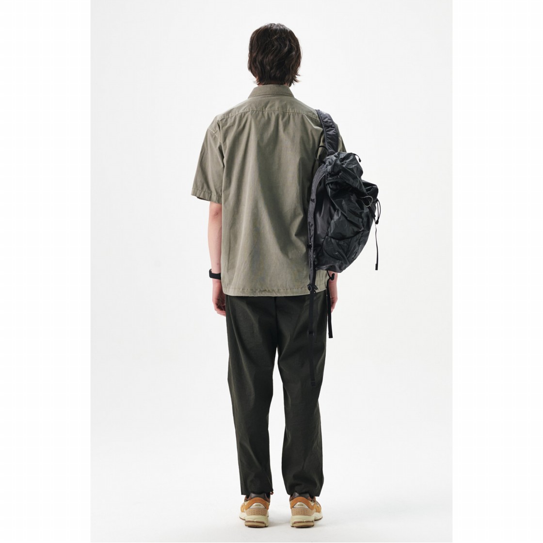시리즈 가먼트 다잉 반팔 아노락 셔츠 카키(SERIES New Garment Dying Short-Sleeved Anorak Shirt Khaki) - 4