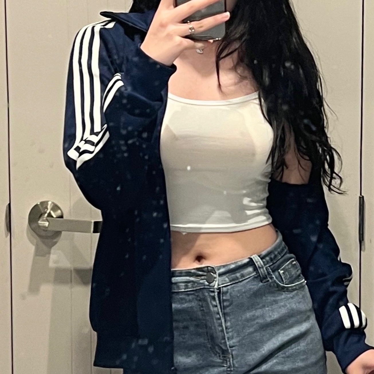 Adidas Adicolor Classic Firebird Track Top Night Indigo - KR Sizing 착용 스타일 - 1