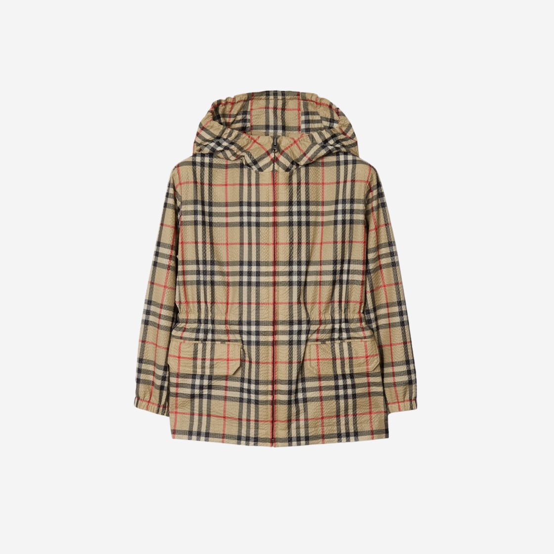 (Kids) Burberry Check Hooded Jacket Archive Beige 상세 이미지 1