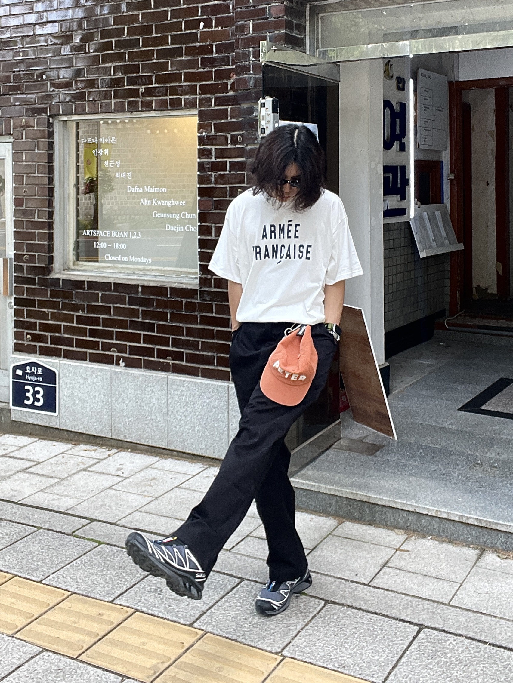 Supreme Webbing Keychain Black - 23SS, Salomon XT-6 Gore-Tex Black Ebony 착용 스타일 - 7